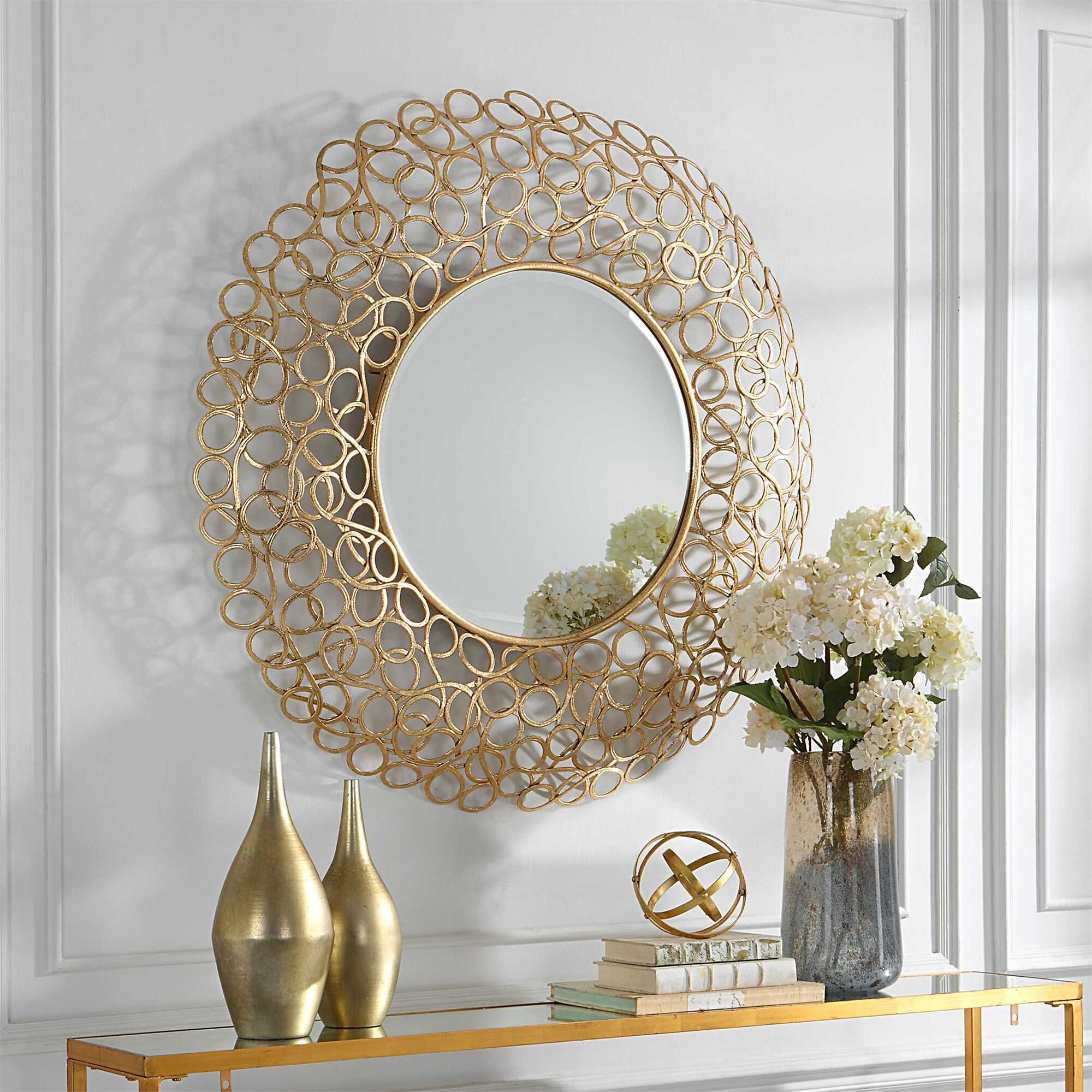 Swirl Round Mirror Decorative Mirrors by Uttermost