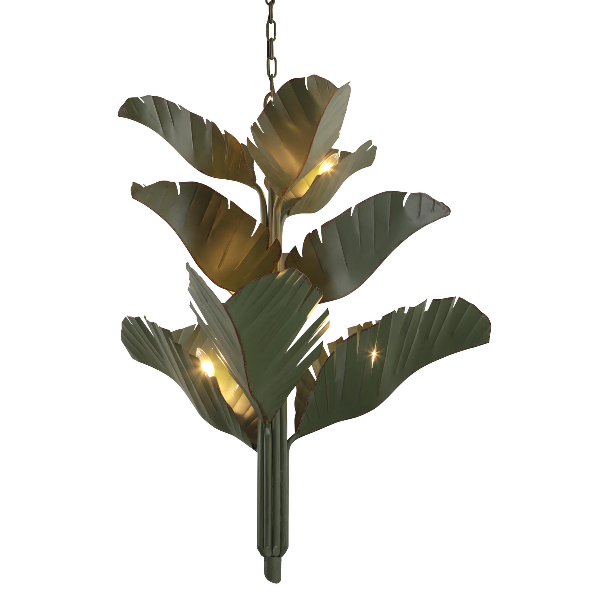Banana Leaf 35 Inch 9 Light Chandelier by Varaluz