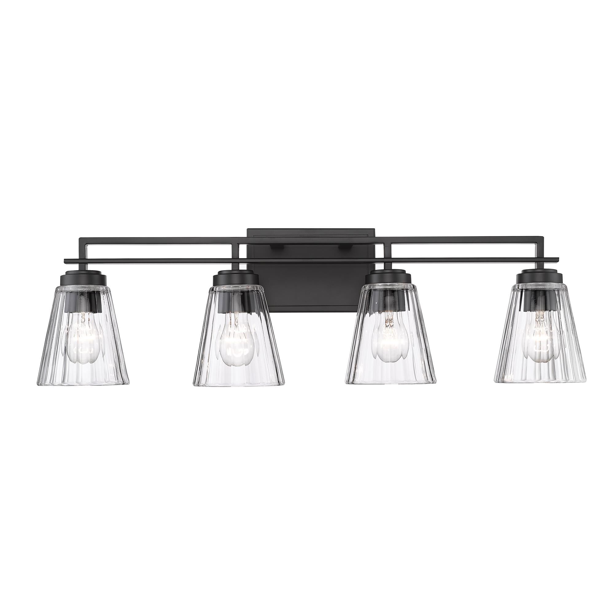 Shown in Chrome finish and Clear glass