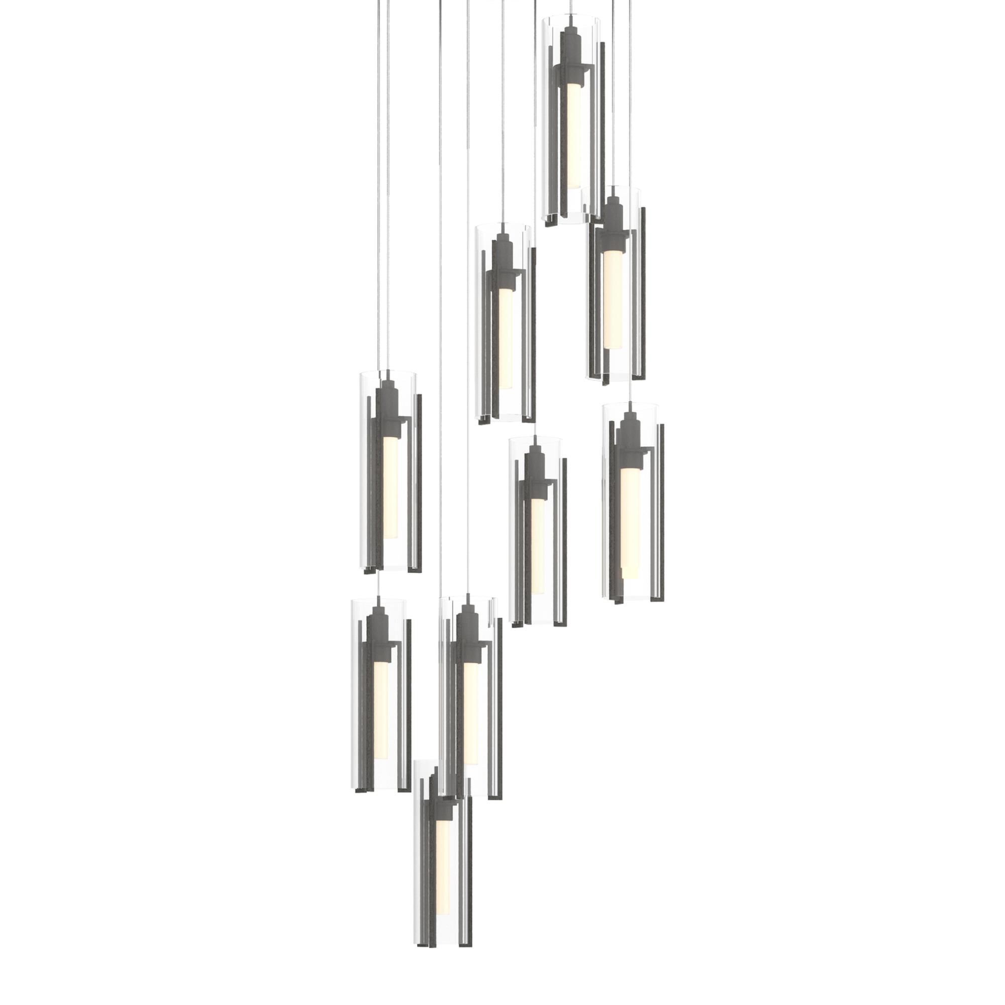 Exos Glass 21 Inch Multi Light Pendant by Hubbardton Forge