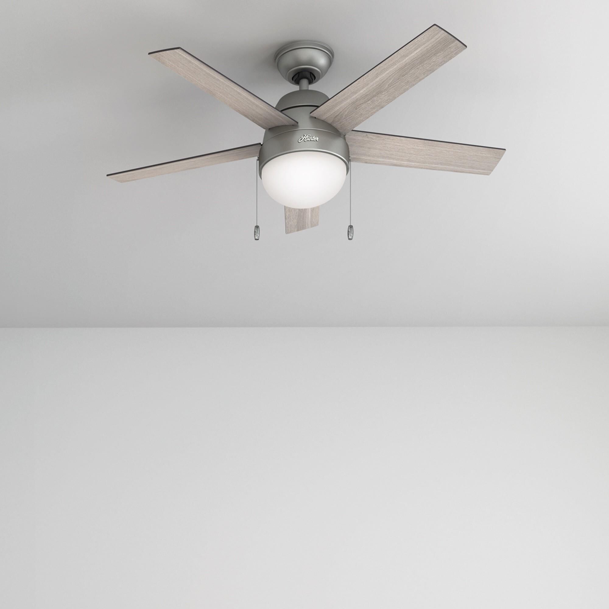 Anslee 46 Inch Ceiling Fan with Light Kit by Hunter Fan