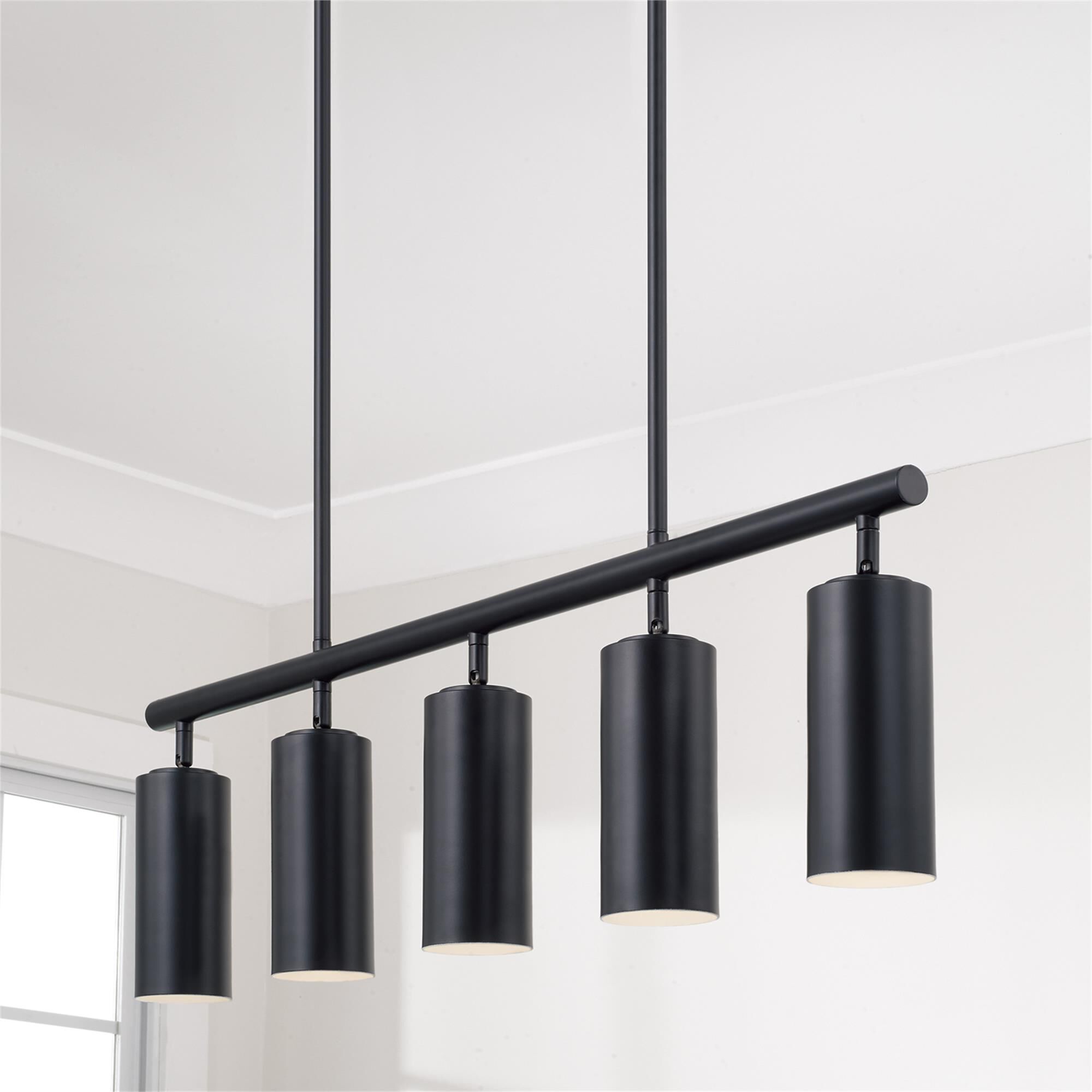 Shown in Matte Black finish and Matte Black Metal s With White Interior shade