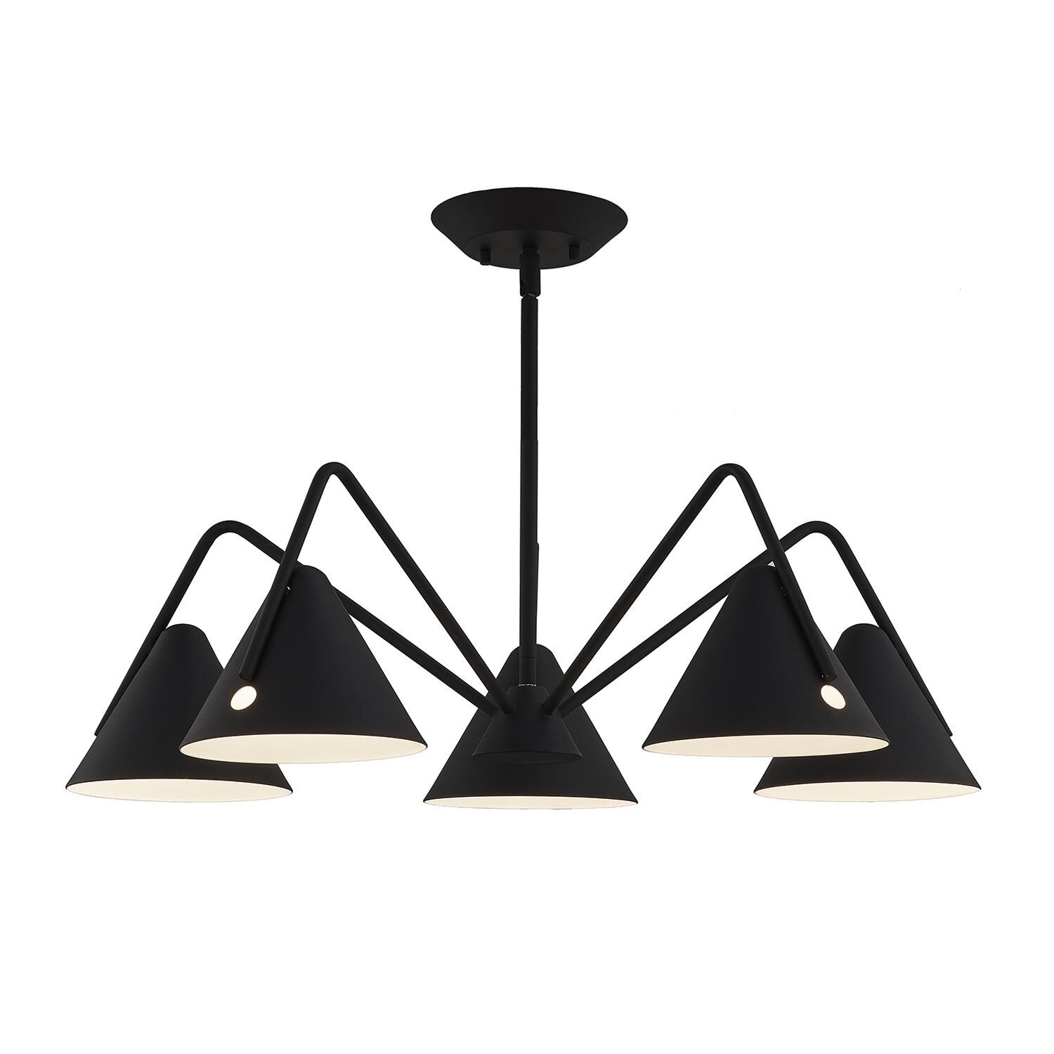 Zag 28 Inch 5 Light LED Chandelier by Justice Design Group