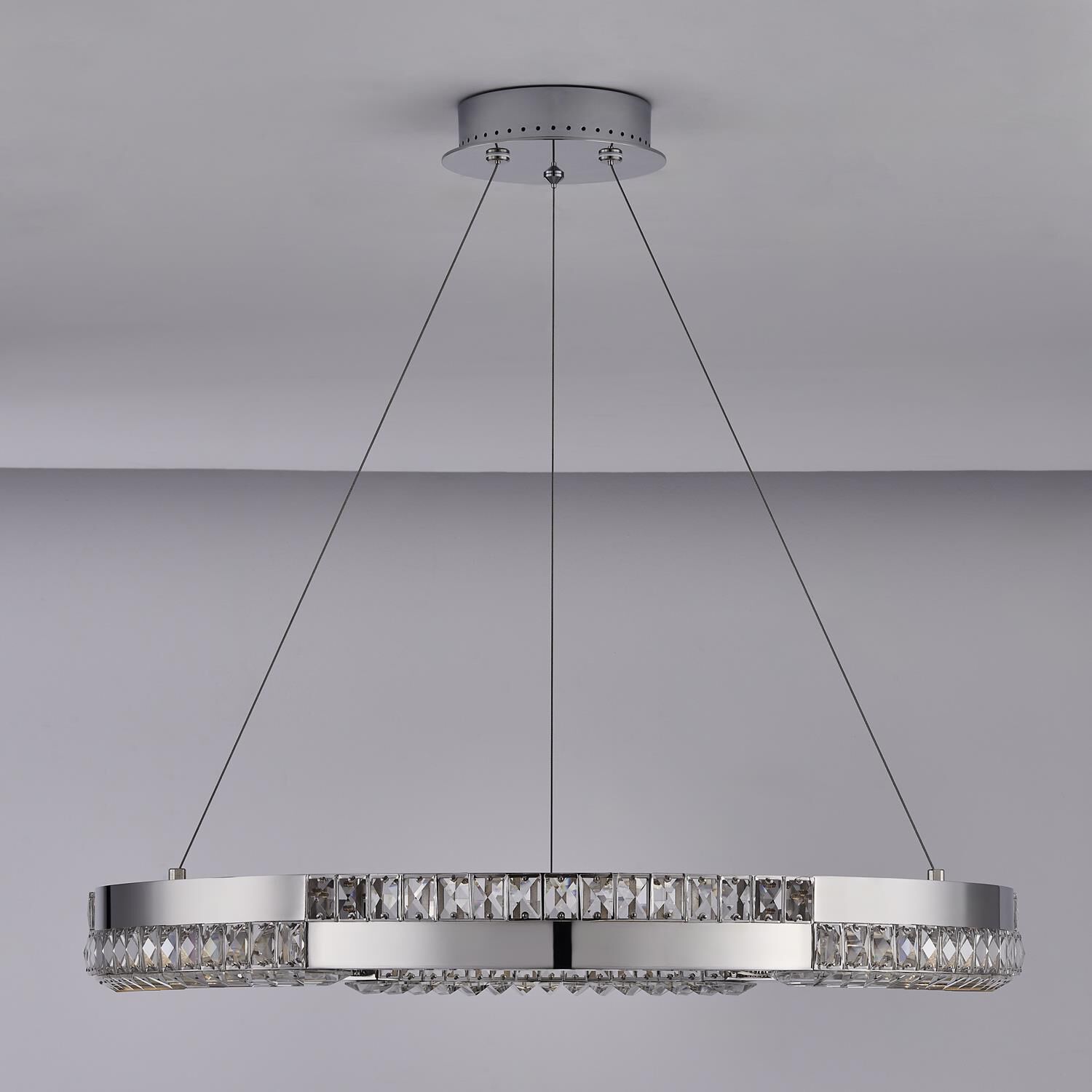 Shown in Polished Chrome finish and Firenze Clear crystal