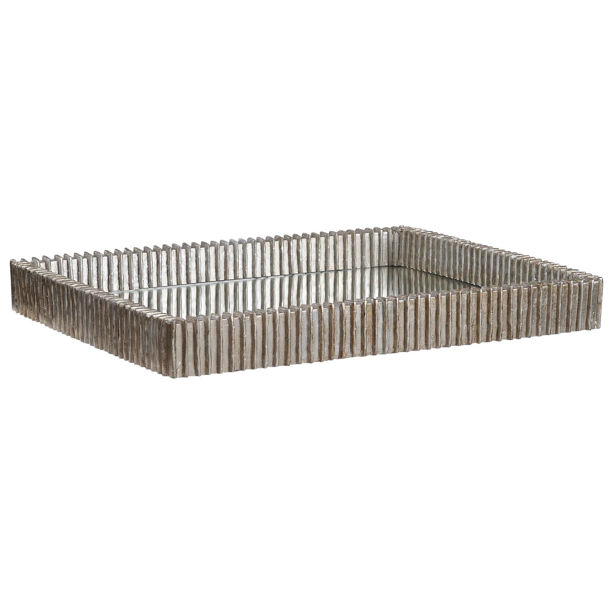 Uttermost Talmage Silver Mirrored Tray Tray by Uttermost