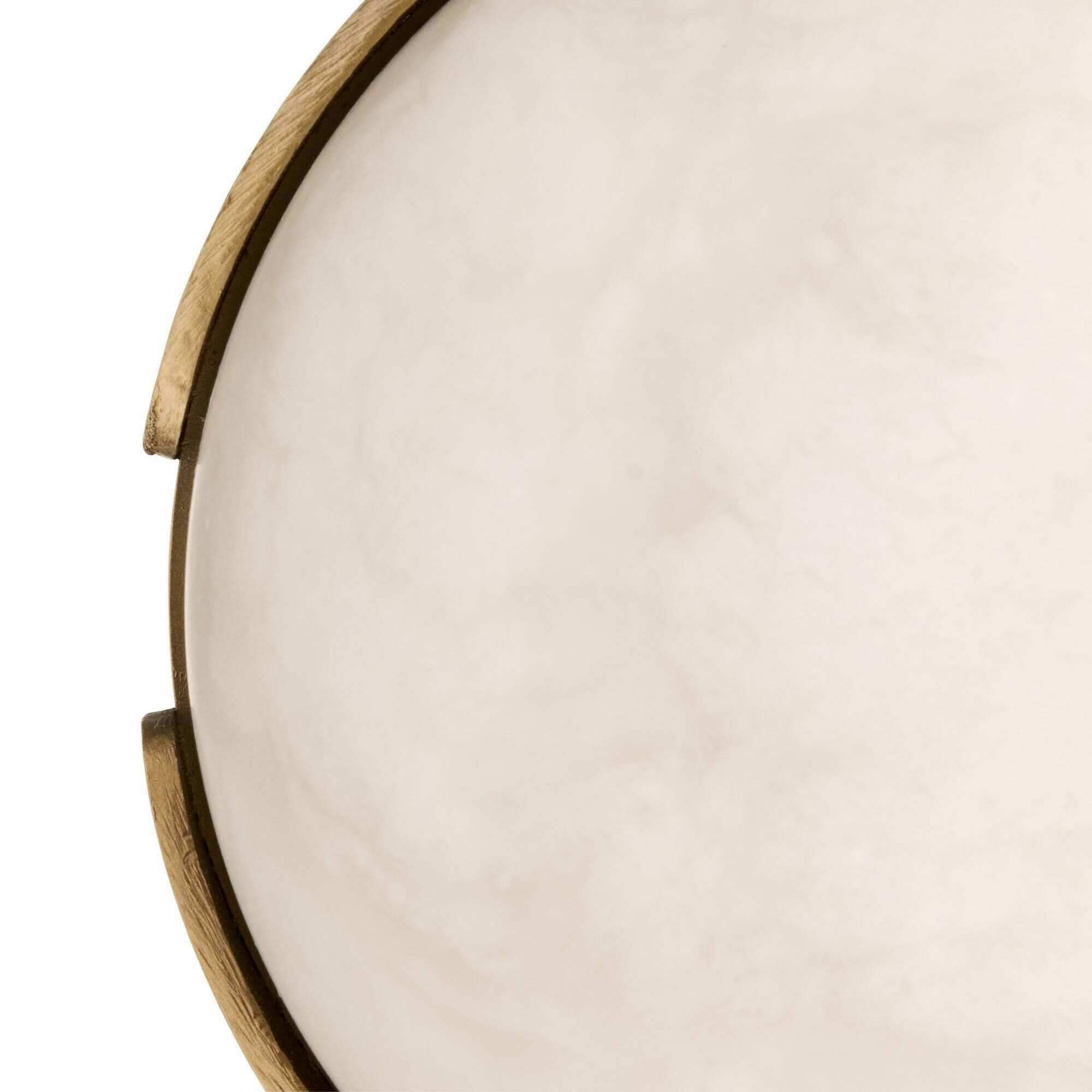 Shown in White and Antique Brass finish