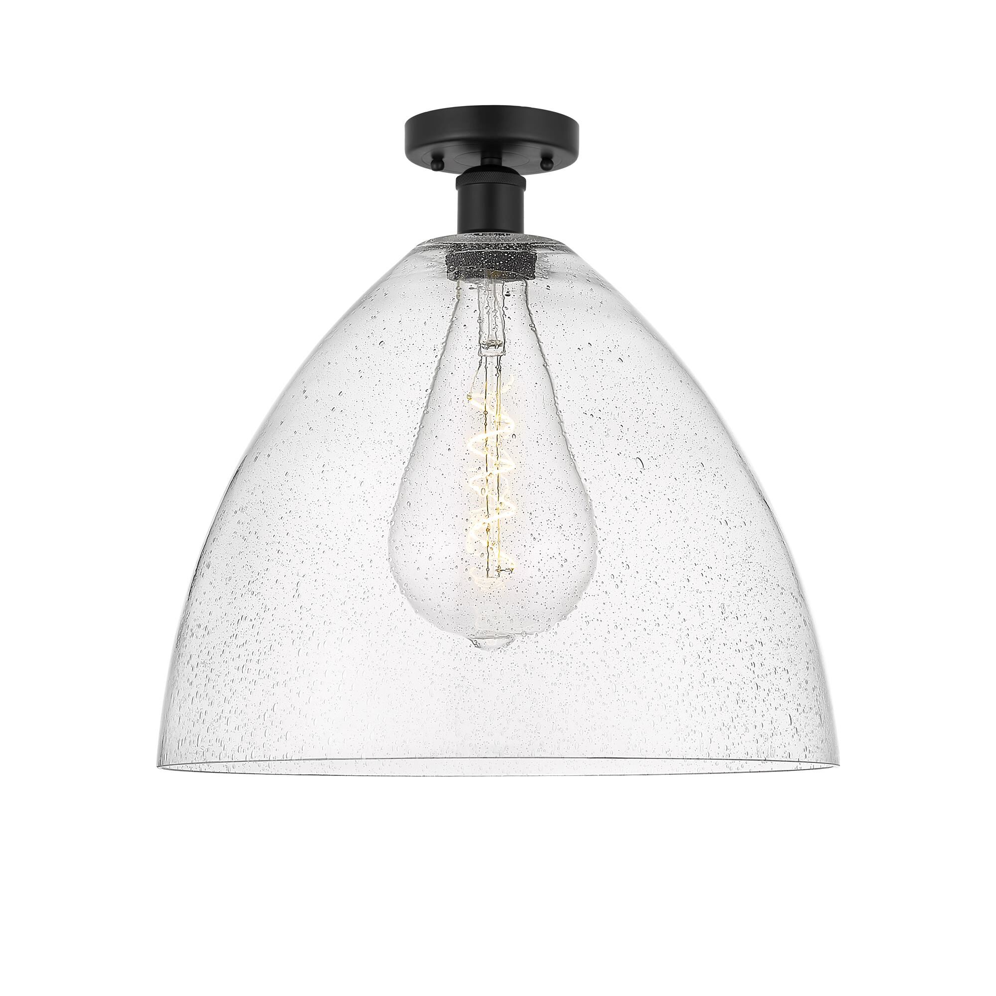 Shown in Matte Black finish and Seedy glass