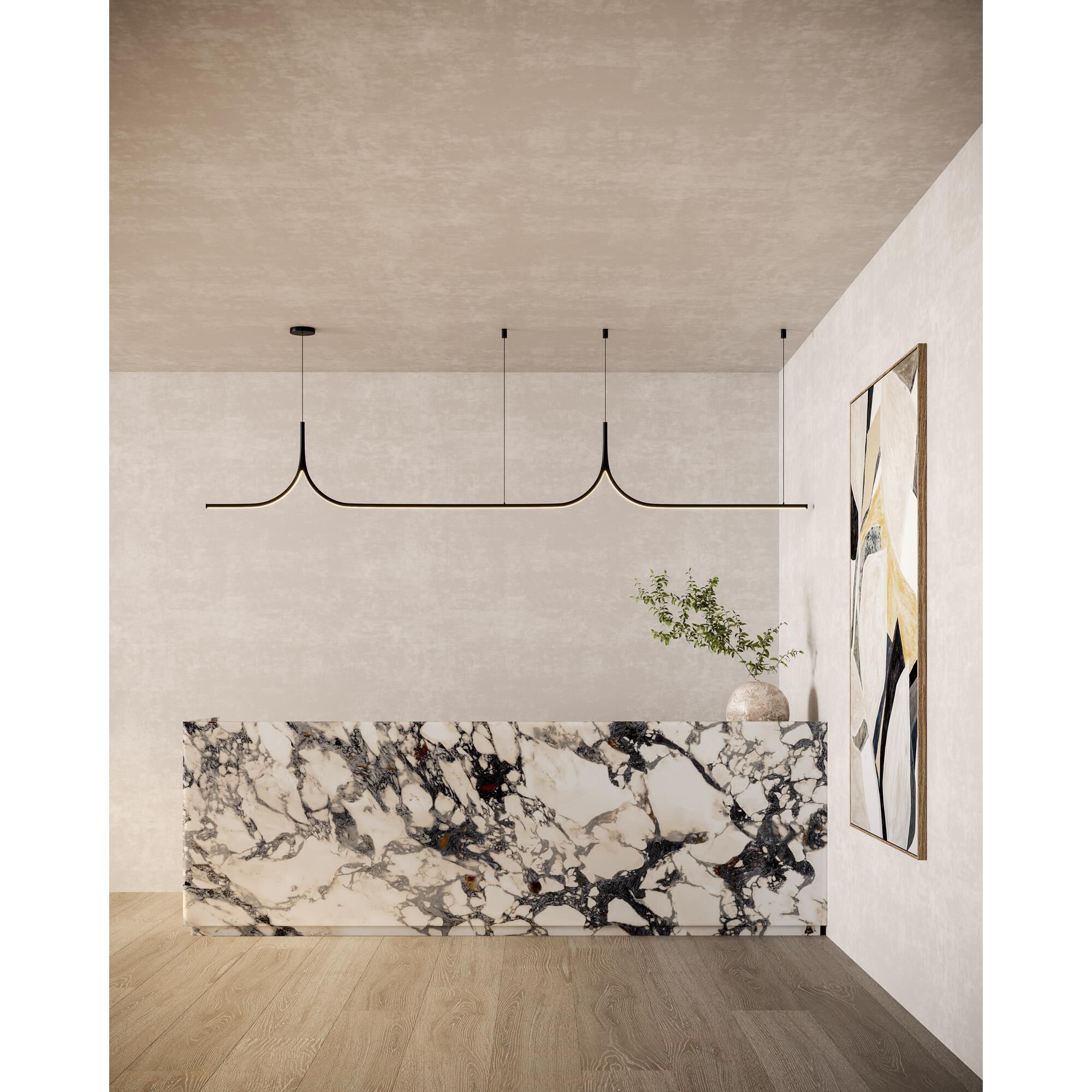 Branch Creative Thread 118 Inch Linear Suspension Light by Kuzco Lighting