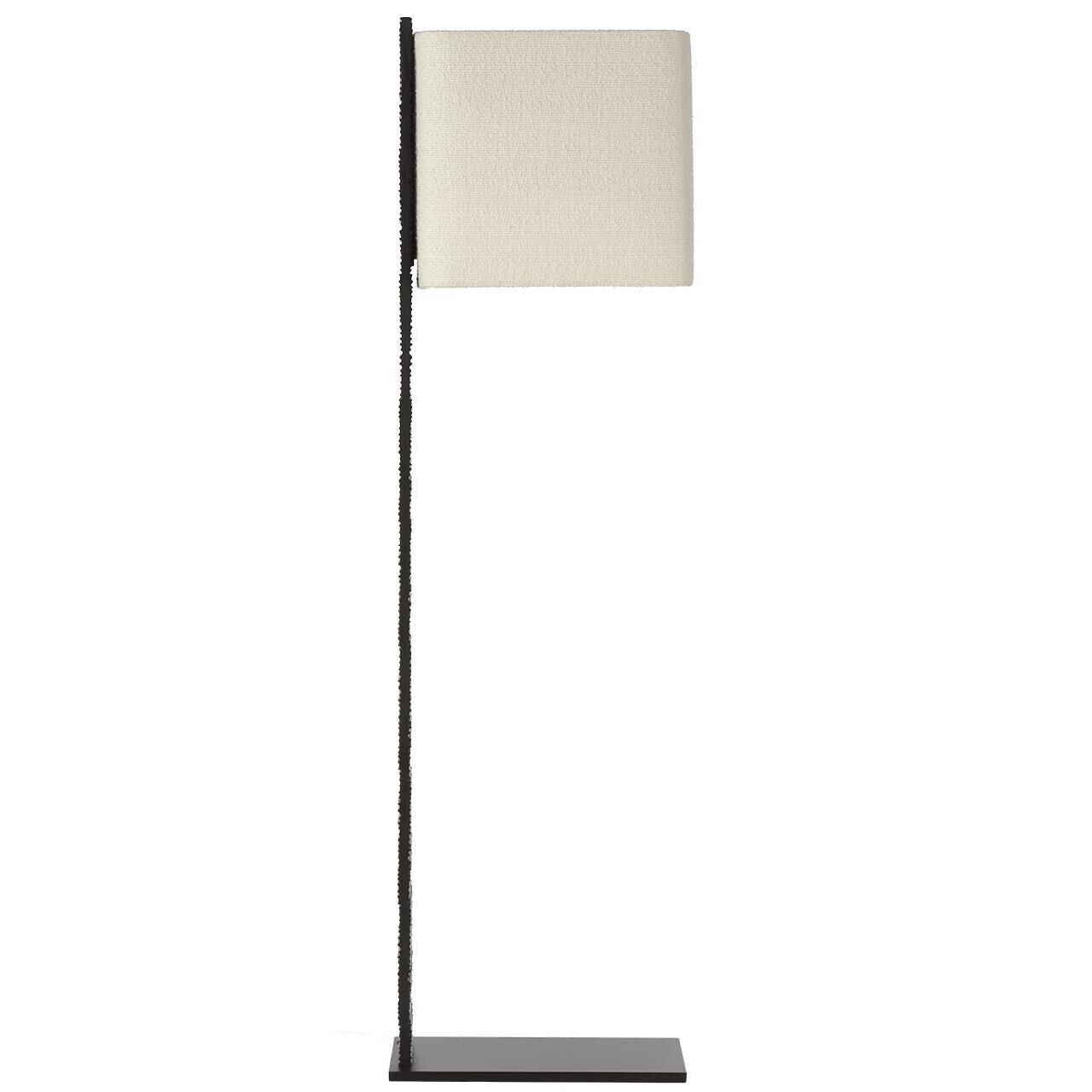 Shown in Ridged Carbon finish and Boucle Rectangle shade