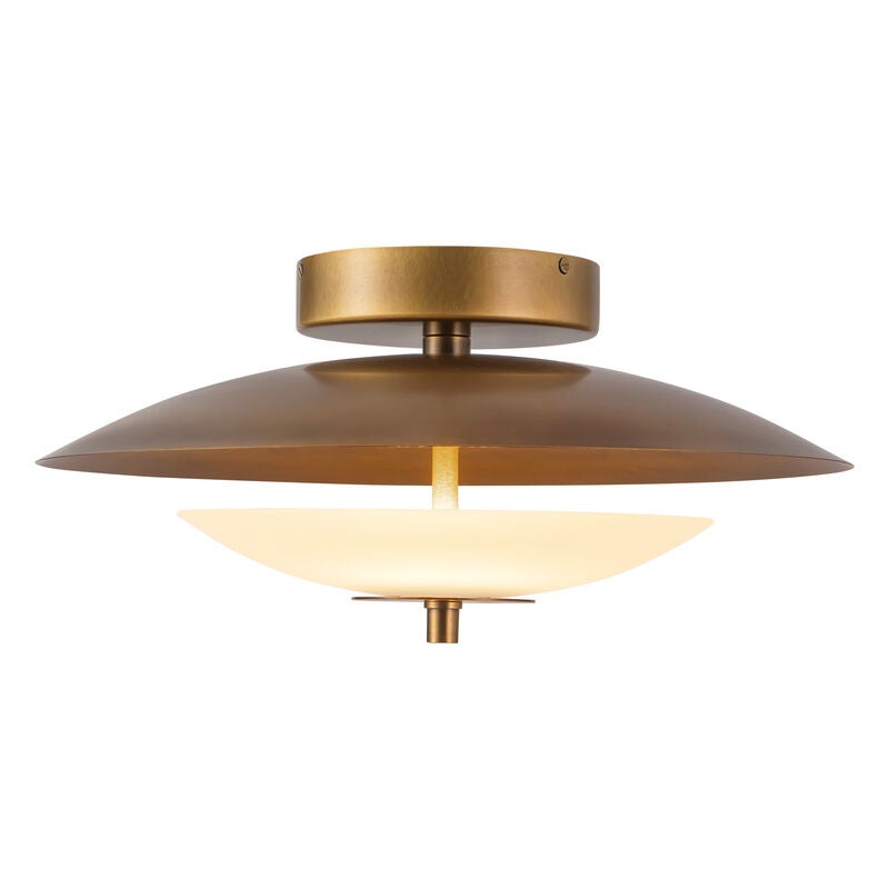 Peyton Fox Prescott 16 Inch Semi Flush Mount by Alora Lighting