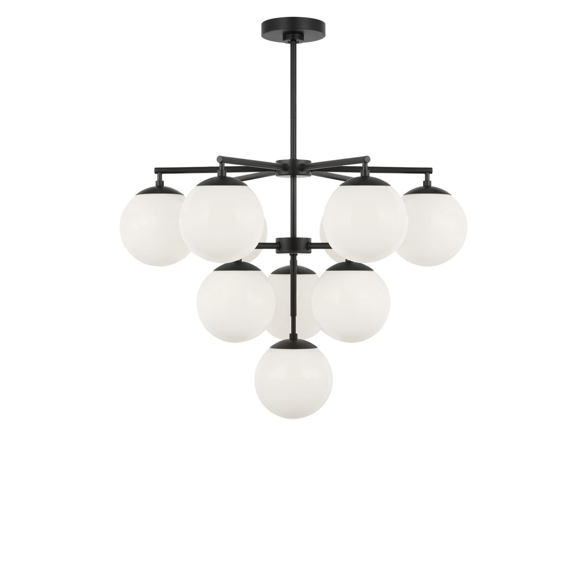 Shown in Midnight Black finish and Clear White glass
