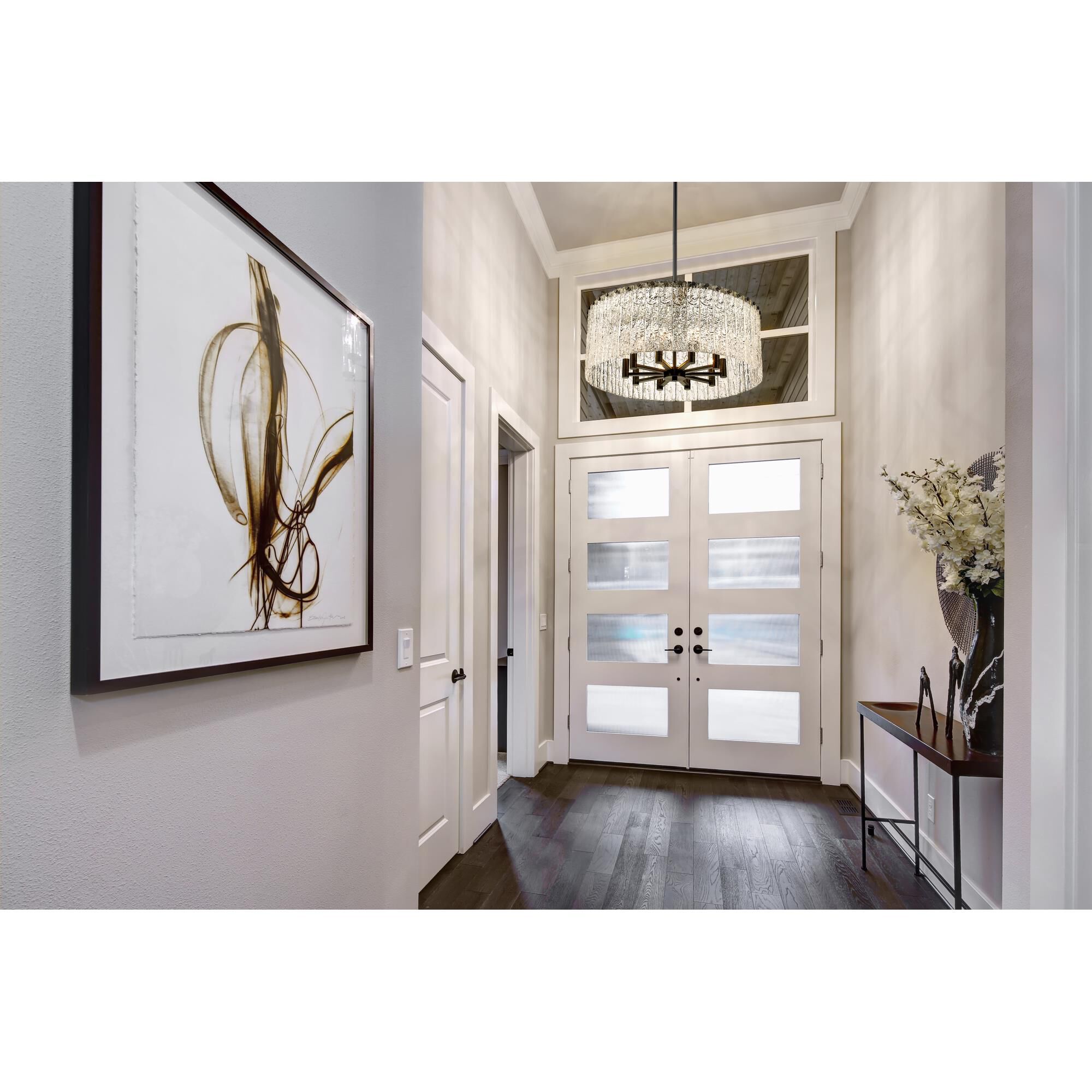 Shown in Matte Black finish and Clear glass