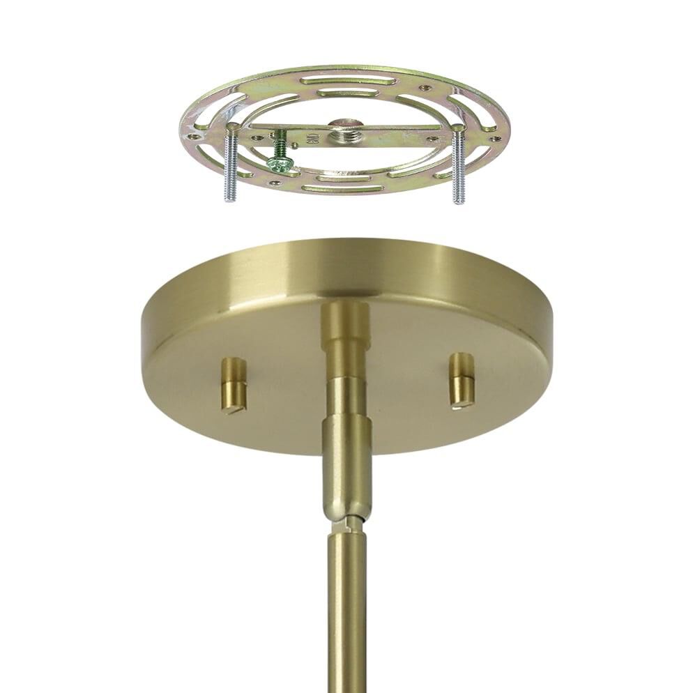 Shown in Brushed Gold finish and Brushed Gold, Matte White shade