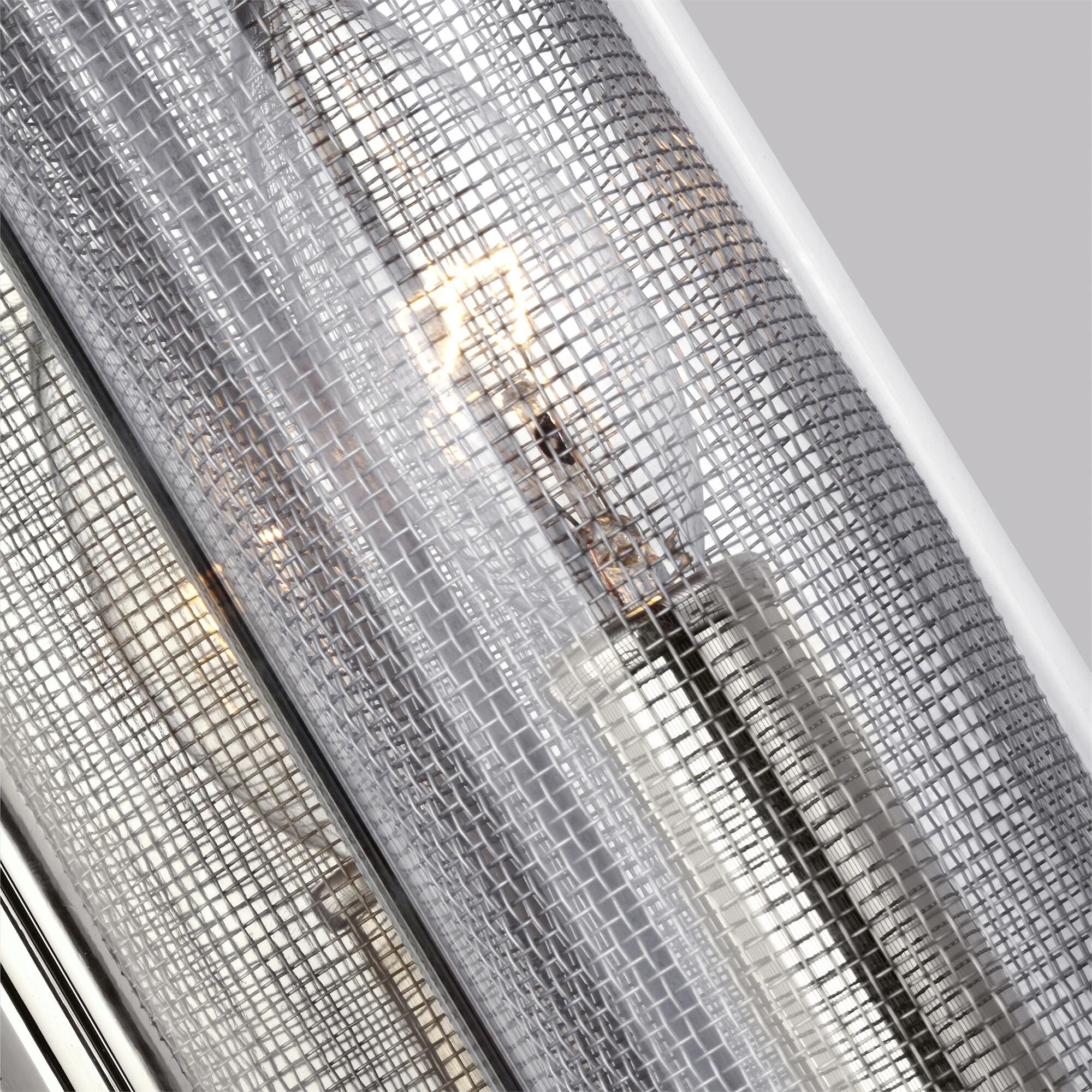 Shown in Polished Nickel finish and Clear glass and Stainless Steel shade