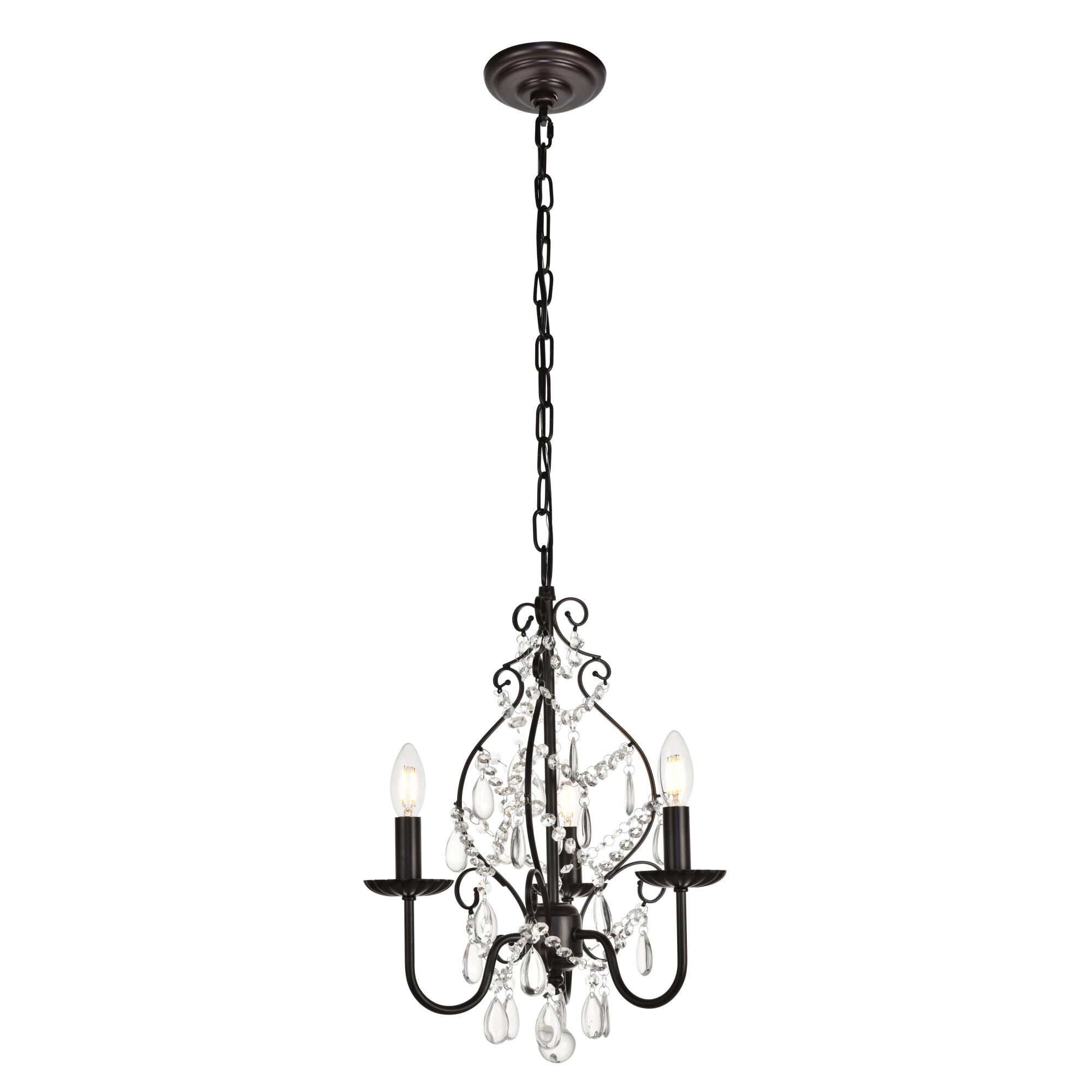 Blaise 15 Inch 3 Light Mini Chandelier by Elegant Lighting