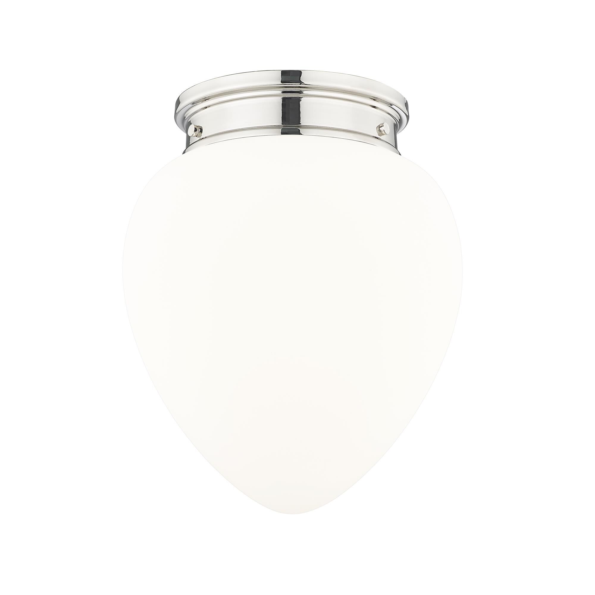 Shown in Polished Nickel finish and Etched Opal glass and Etched Opal shade