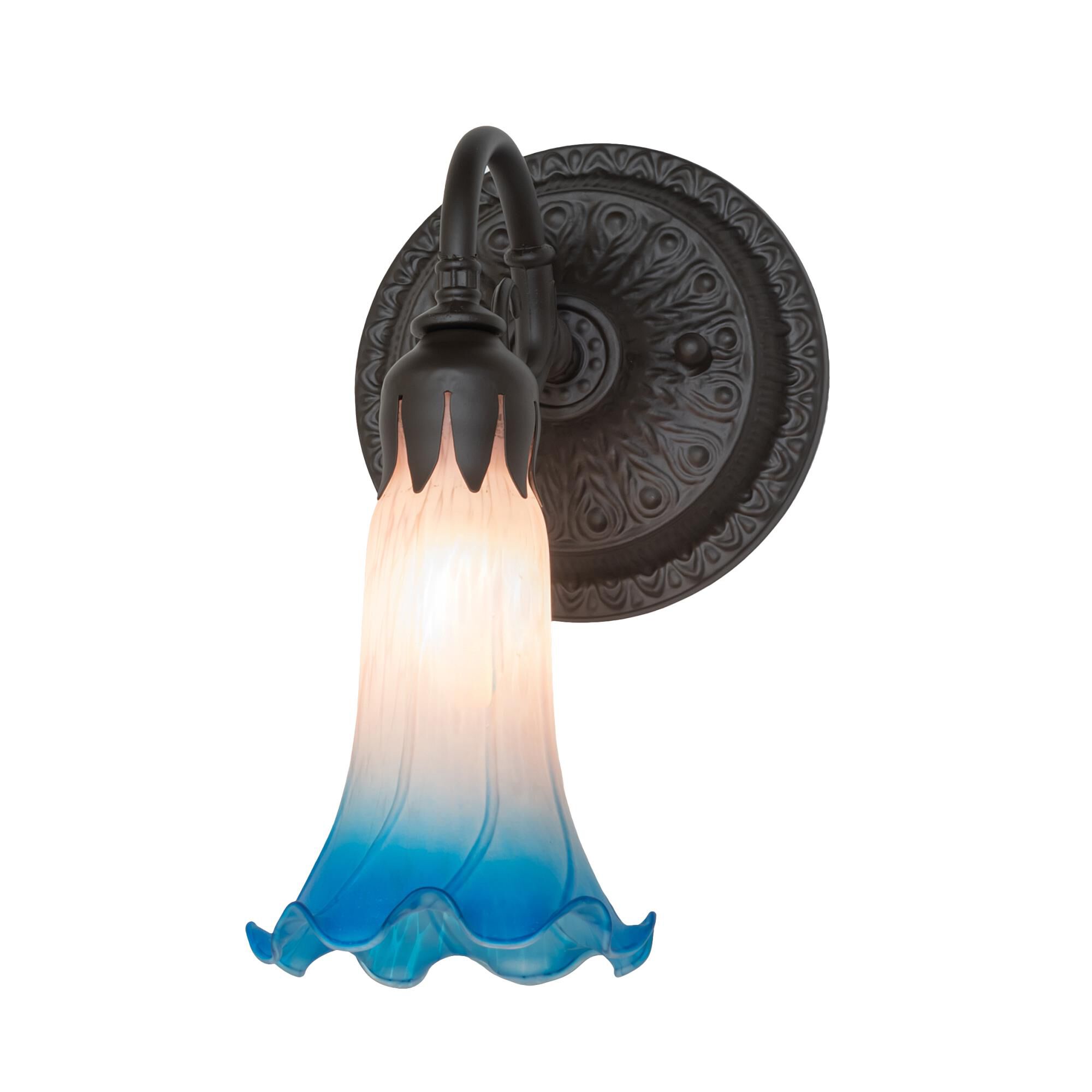 Meyda Lighting Pink and Blue 10 Inch Wall Sconce
