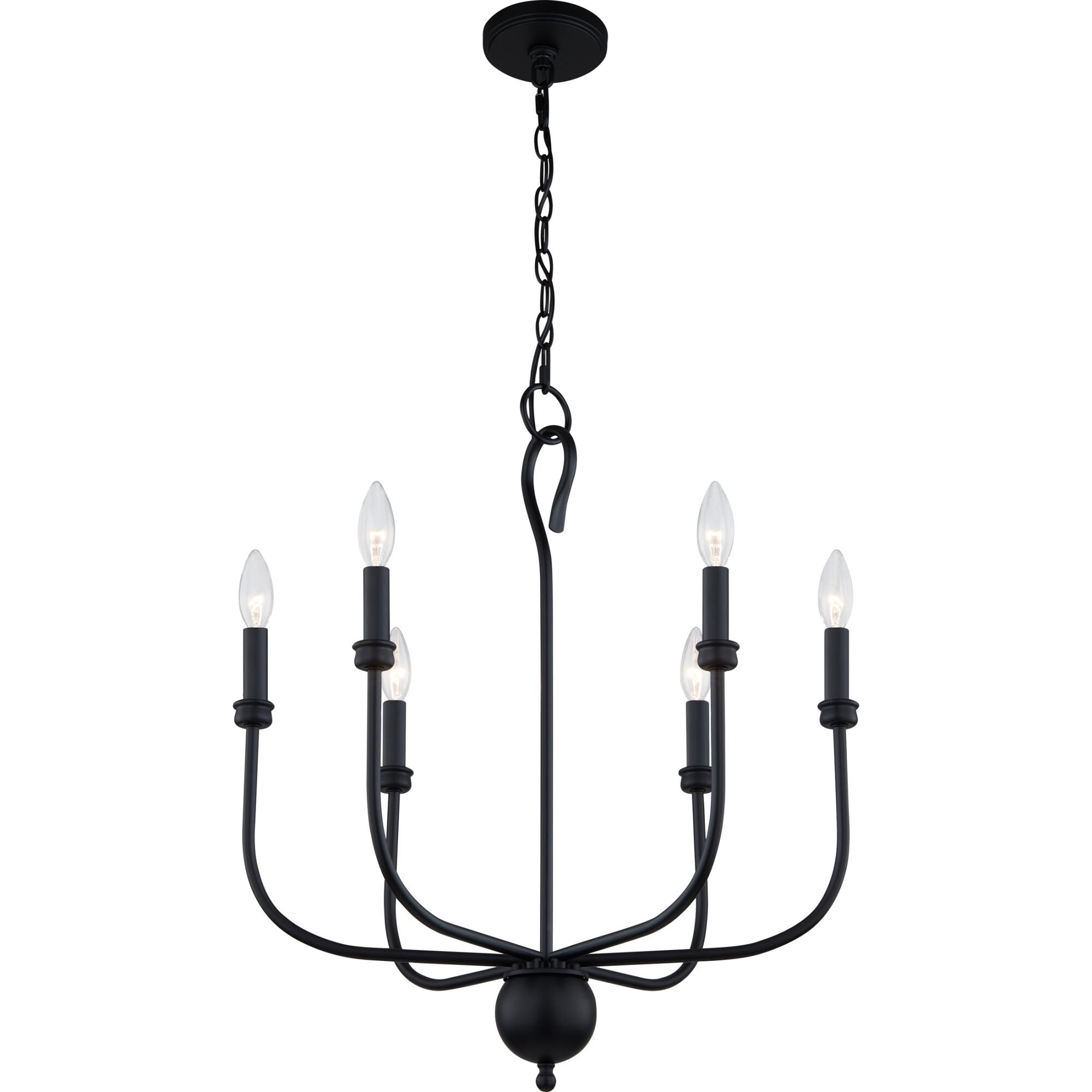 Blanche 22 Inch 6 Light Mini Chandelier by Quoizel