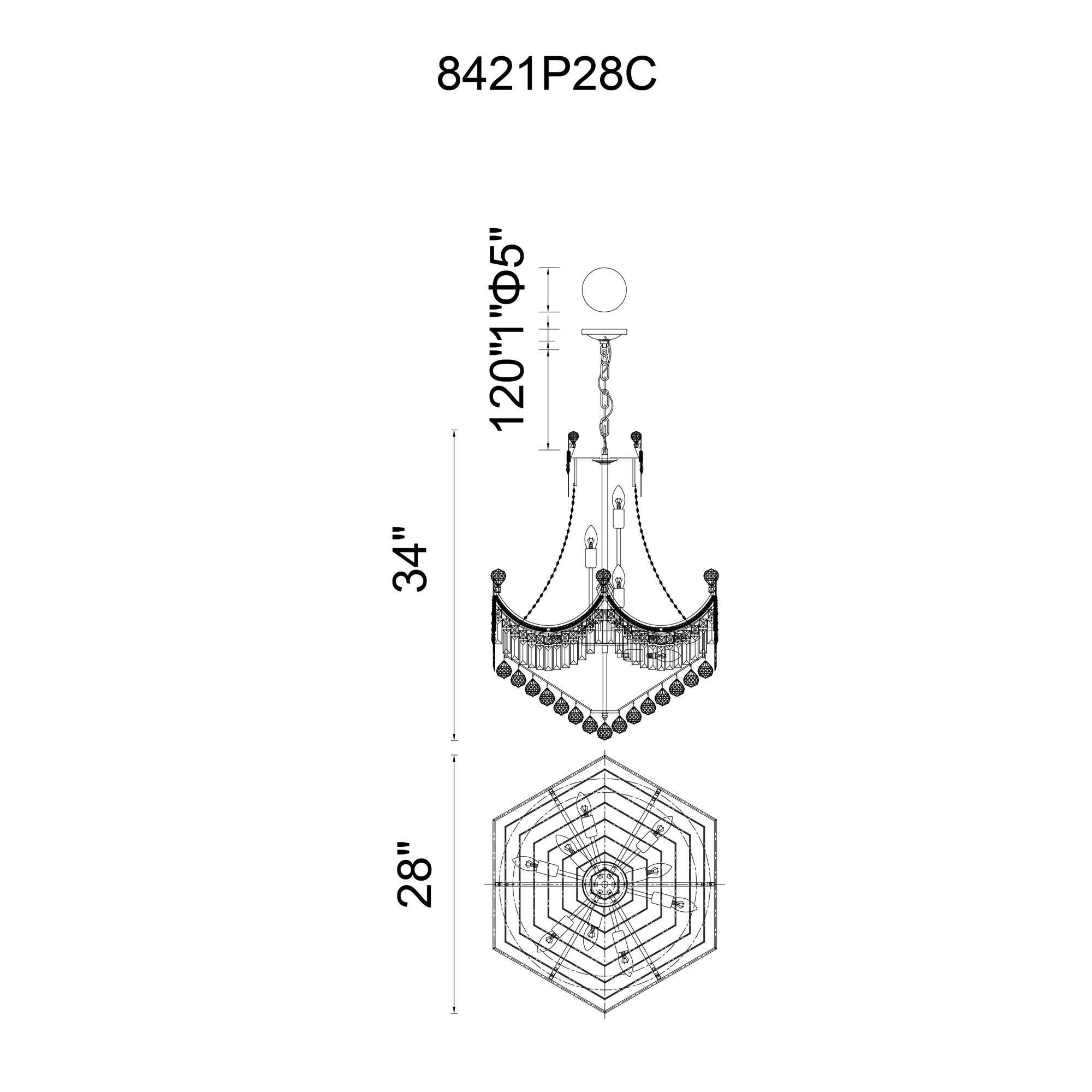 Shown in Chrome finish and K9 Clear crystal