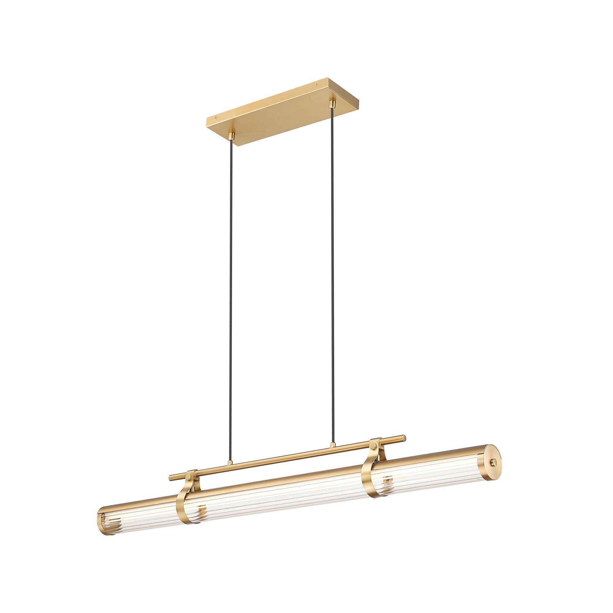 Shown in Modern Gold finish and Clear glass