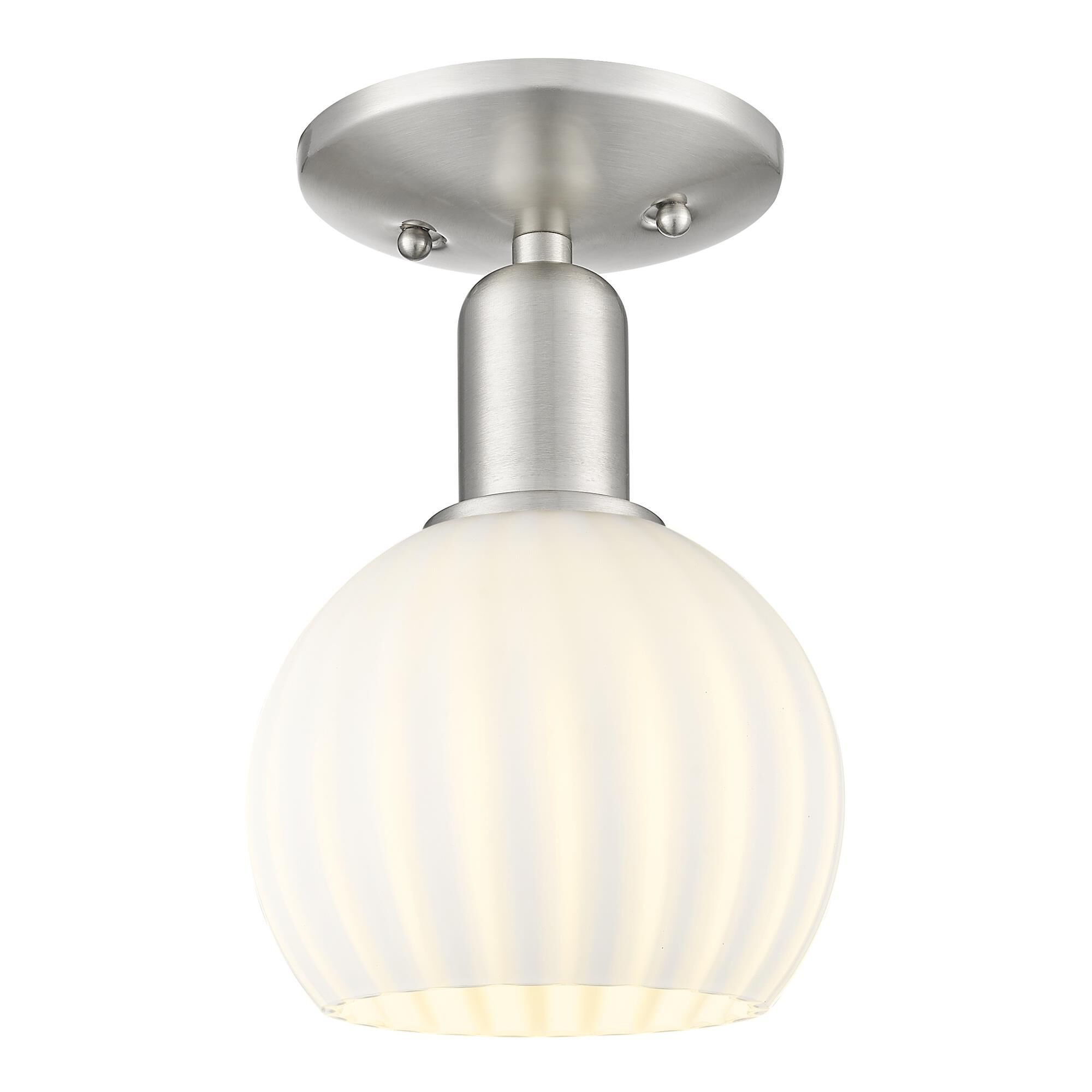 Bruno Marashlian White Venetian 6 Inch Semi Flush Mount by Innovations Lighting