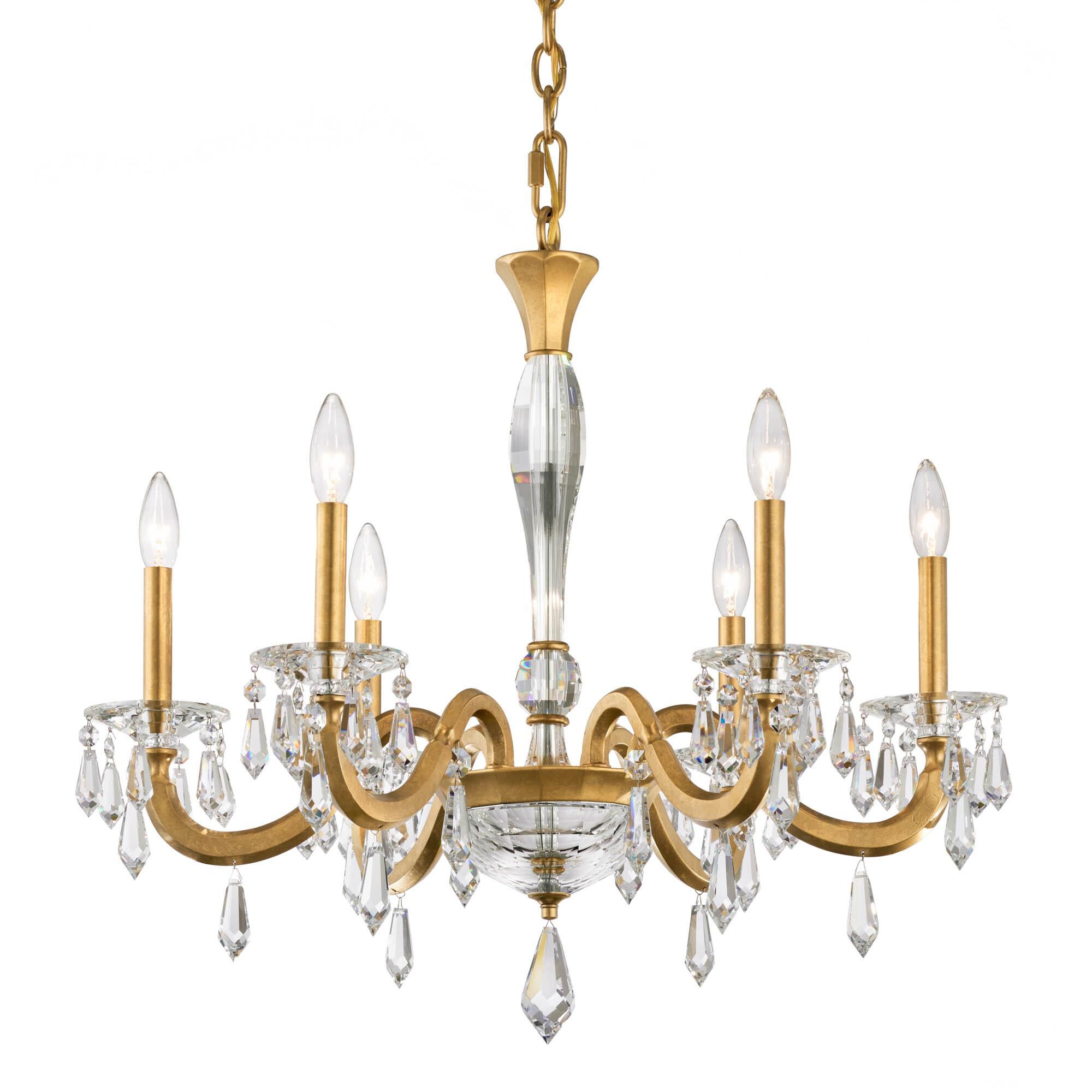 Shown in Heirloom Gold finish and Radiance crystal