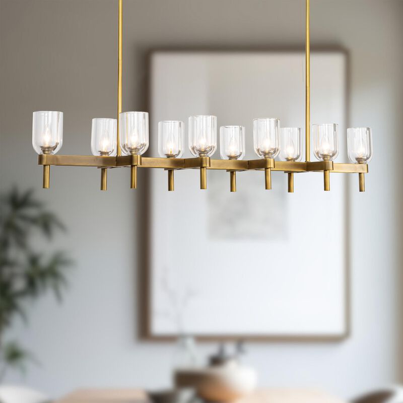 Elisa Carlucci Lucian Medium Linear Chandelier by Alora Lighting