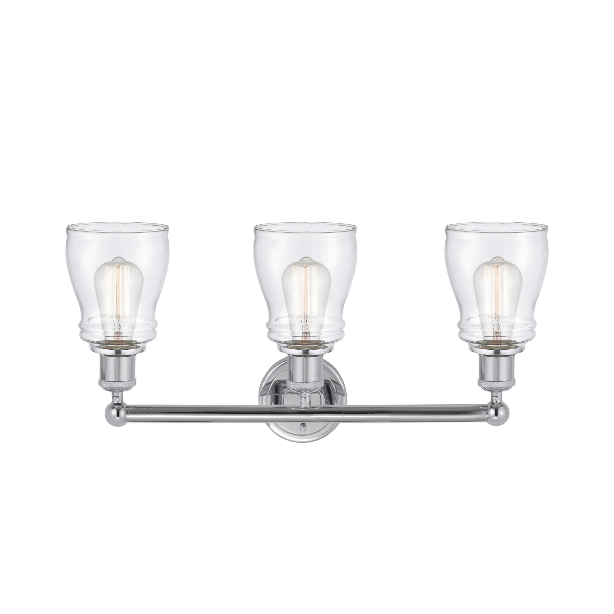 Shown in Polished Chrome finish and Clear glass