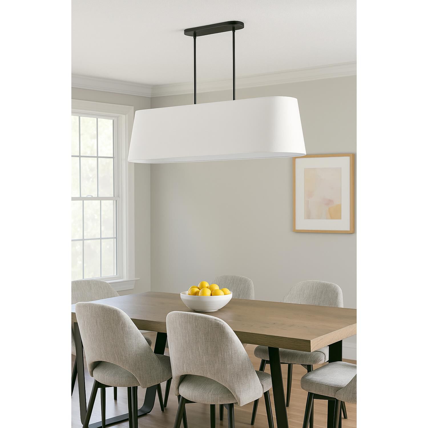 Shown in Matte Black finish and White shade