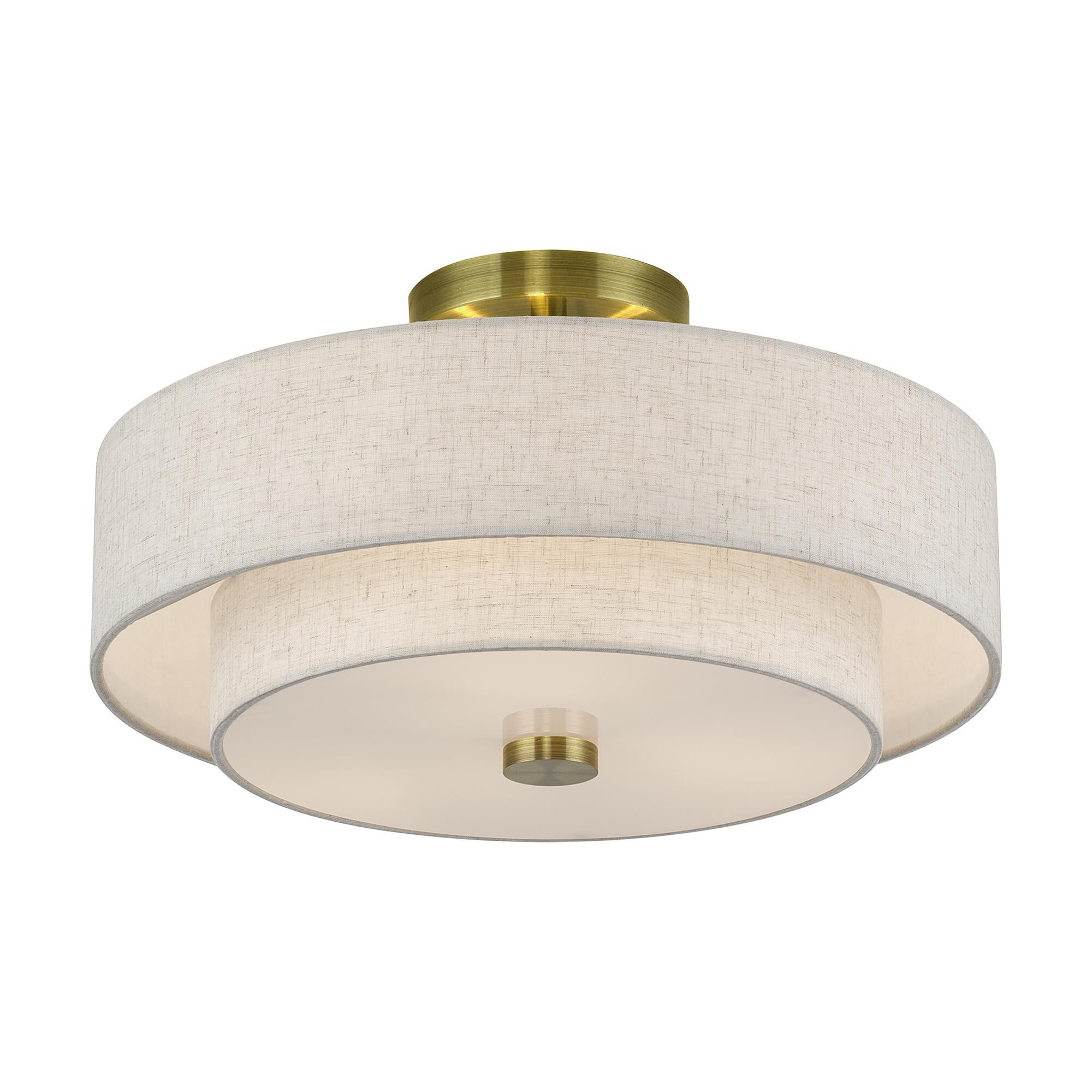 Monroe 15 Inch Semi Flush Mount by Livex Lighting