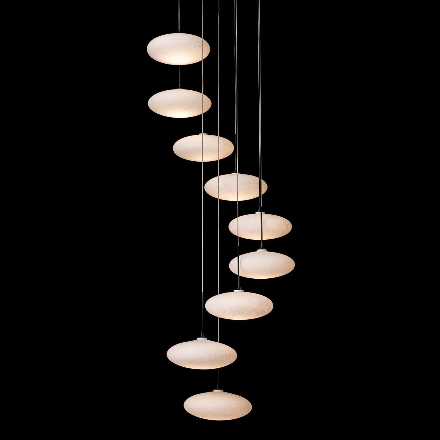 Clouds 23 Inch Multi Light Pendant by Hubbardton Forge