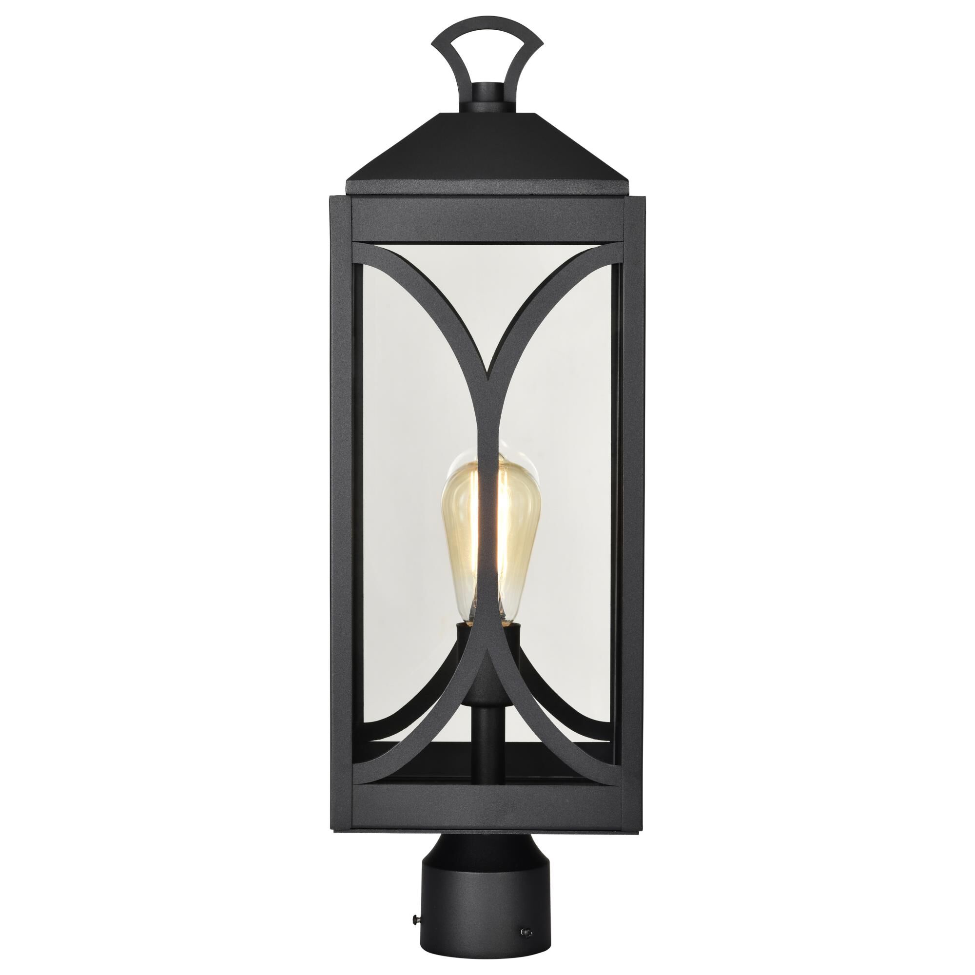 Shown in Matte Black finish and Clear glass