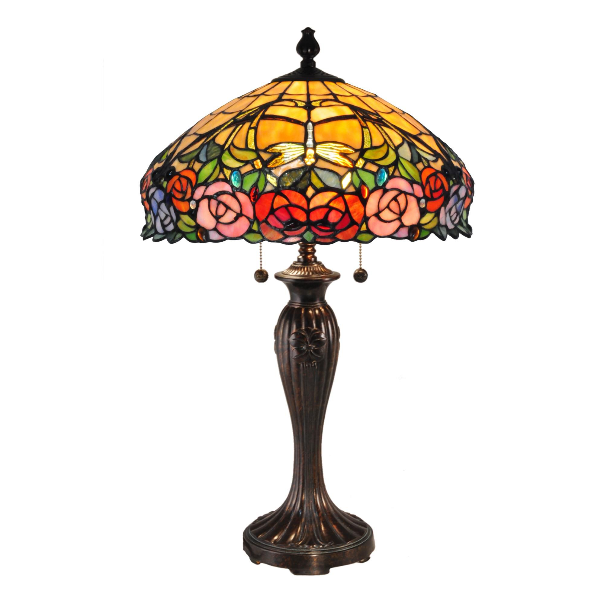 Zenia Rose 27 Inch Table Lamp by Dale Tiffany