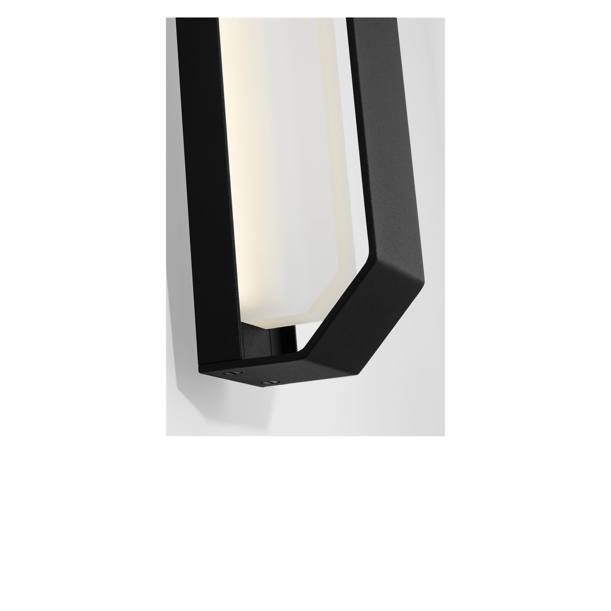 Shown in Textured Black finish and Etched Acrylic shade