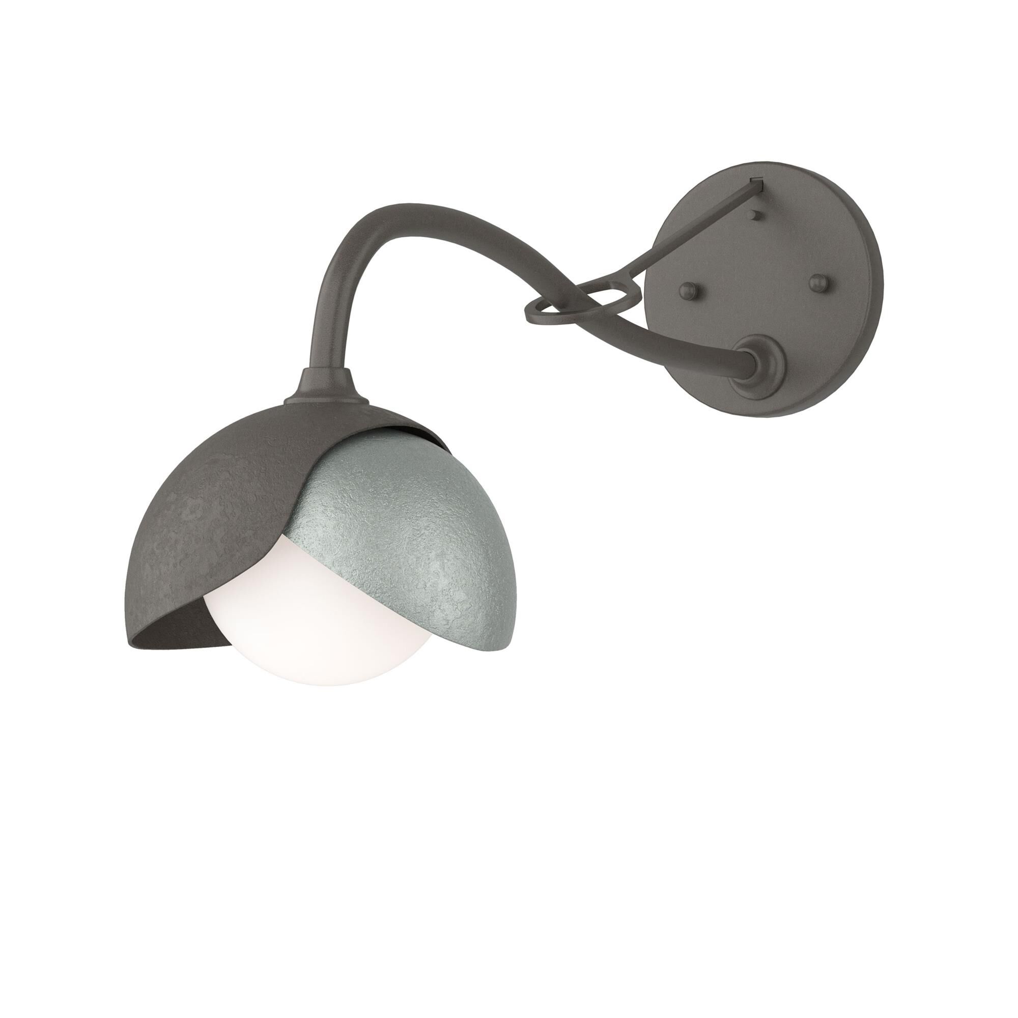Shown in Dark Smoke finish and Opal glass and Vintage Platinum (82) accent