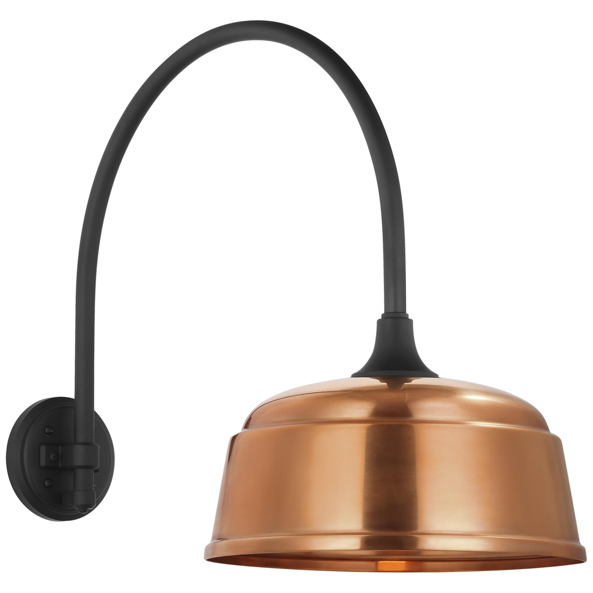 Shown in Matte Black finish and Copper shade