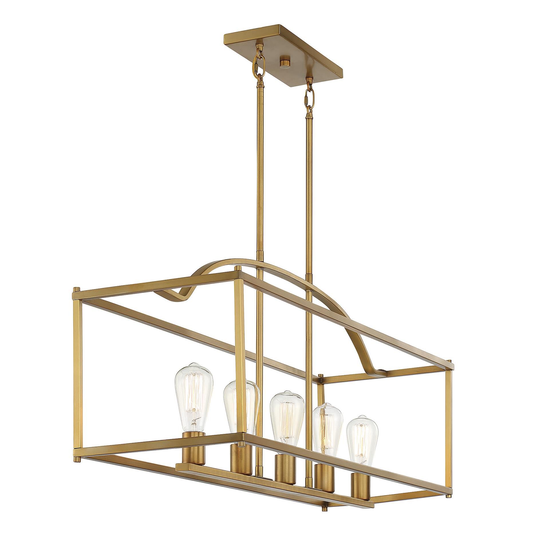 Palladian 38 Inch 5 Light Linear Suspension Light by Savoy House