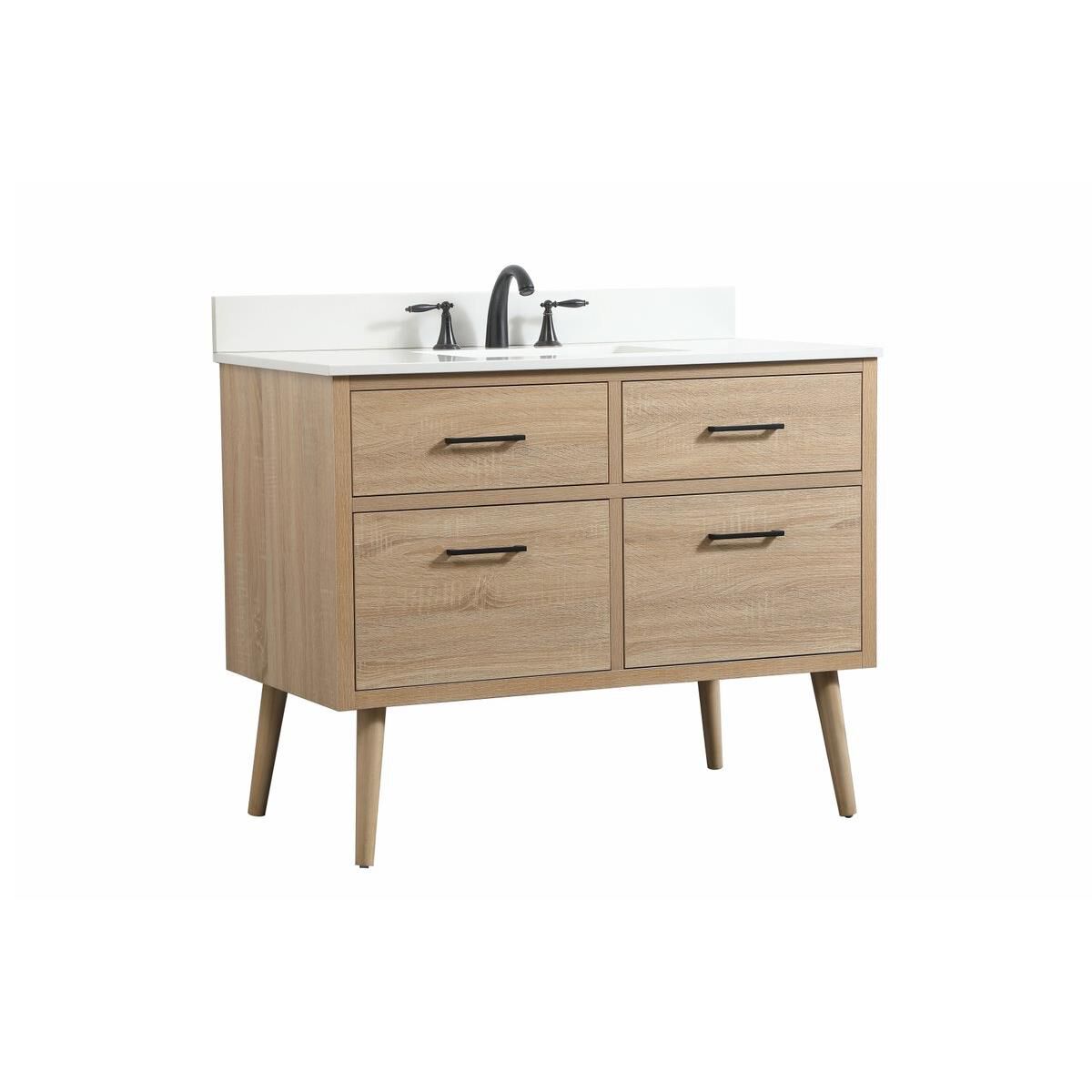 Shown in Mango Wood finish and With Backsplash accent