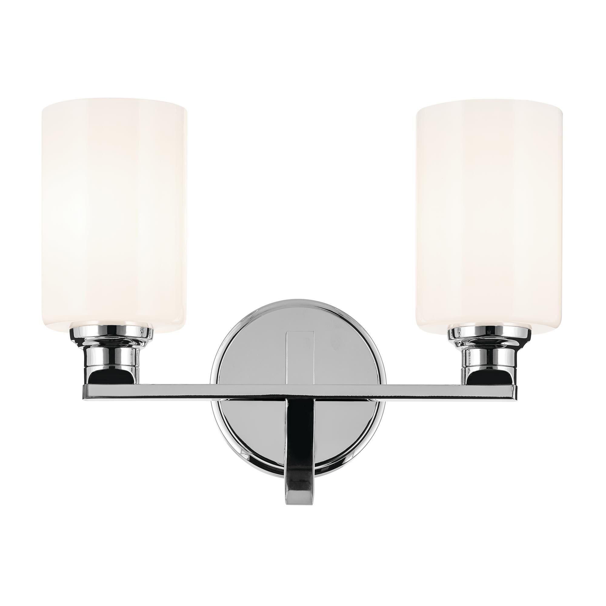 Shown in Chrome finish and Opal glass