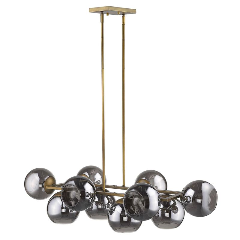 Lunette 43 Inch 10 Light Linear Suspension Light by Trend Lighting