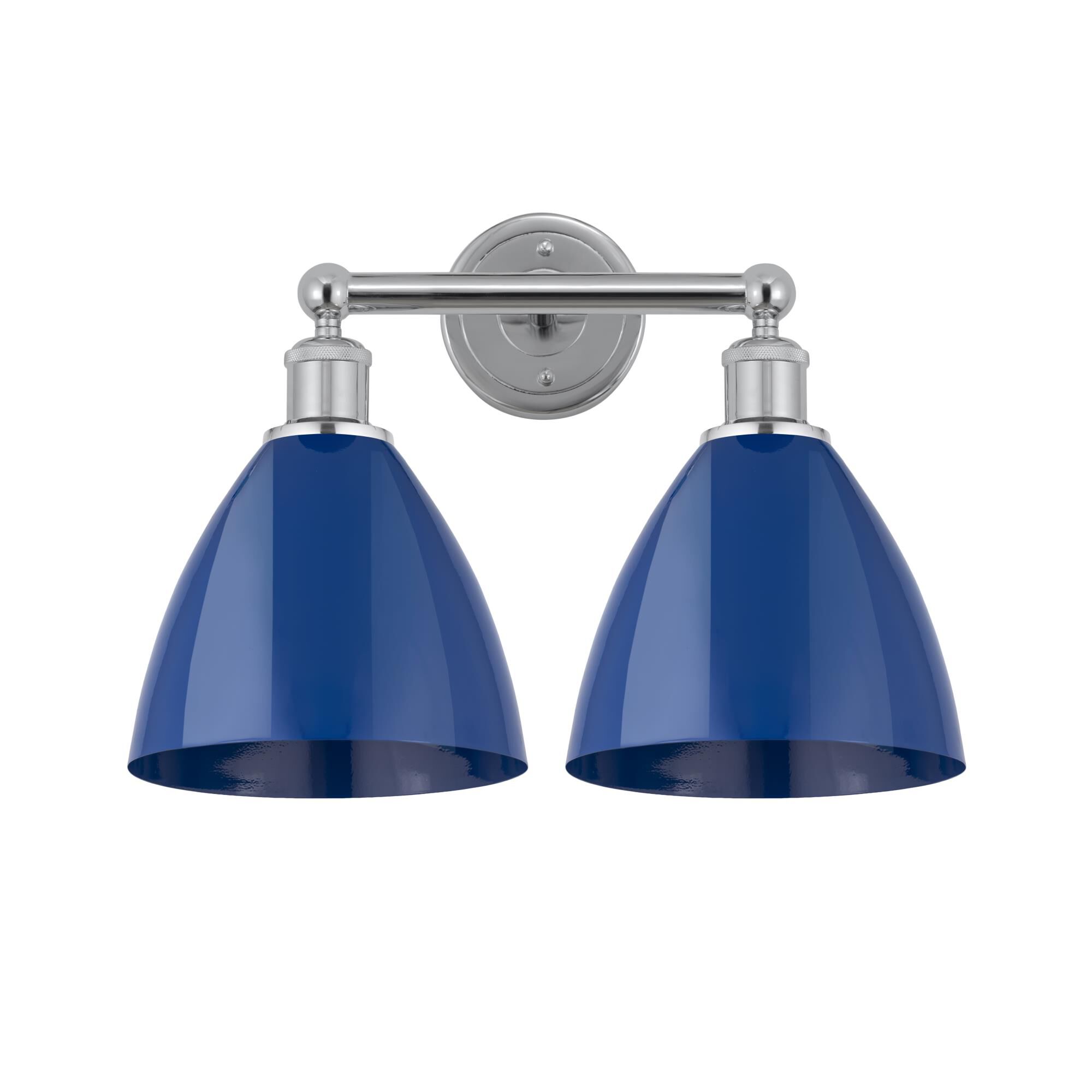 Shown in Polished Chrome, Blue finish and Blue Metal shade