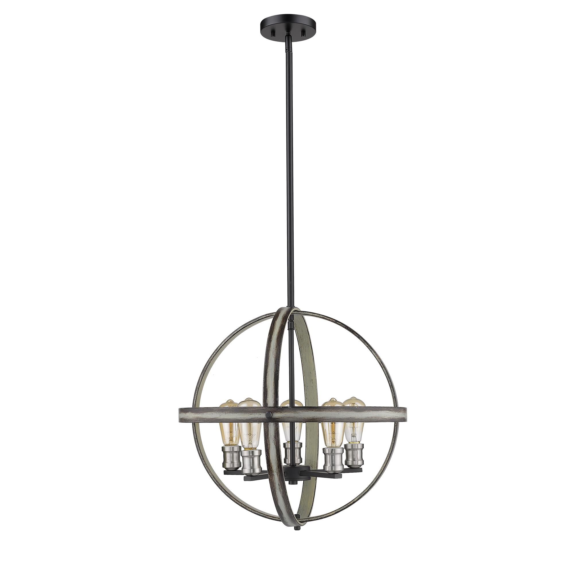 Shown in Ashen Barnboard finish and --- glass and --- shade