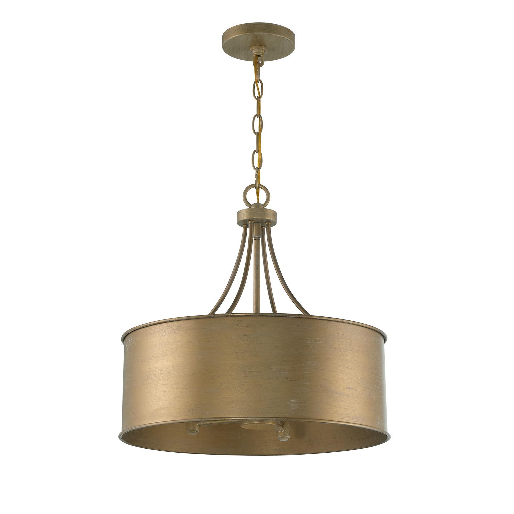 Shown in Brushed Gold finish and Metal shade