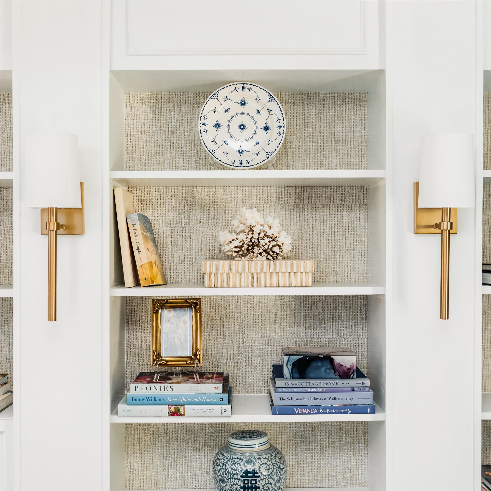 Shown in Vibrant Gold finish and Silk glass and White shade