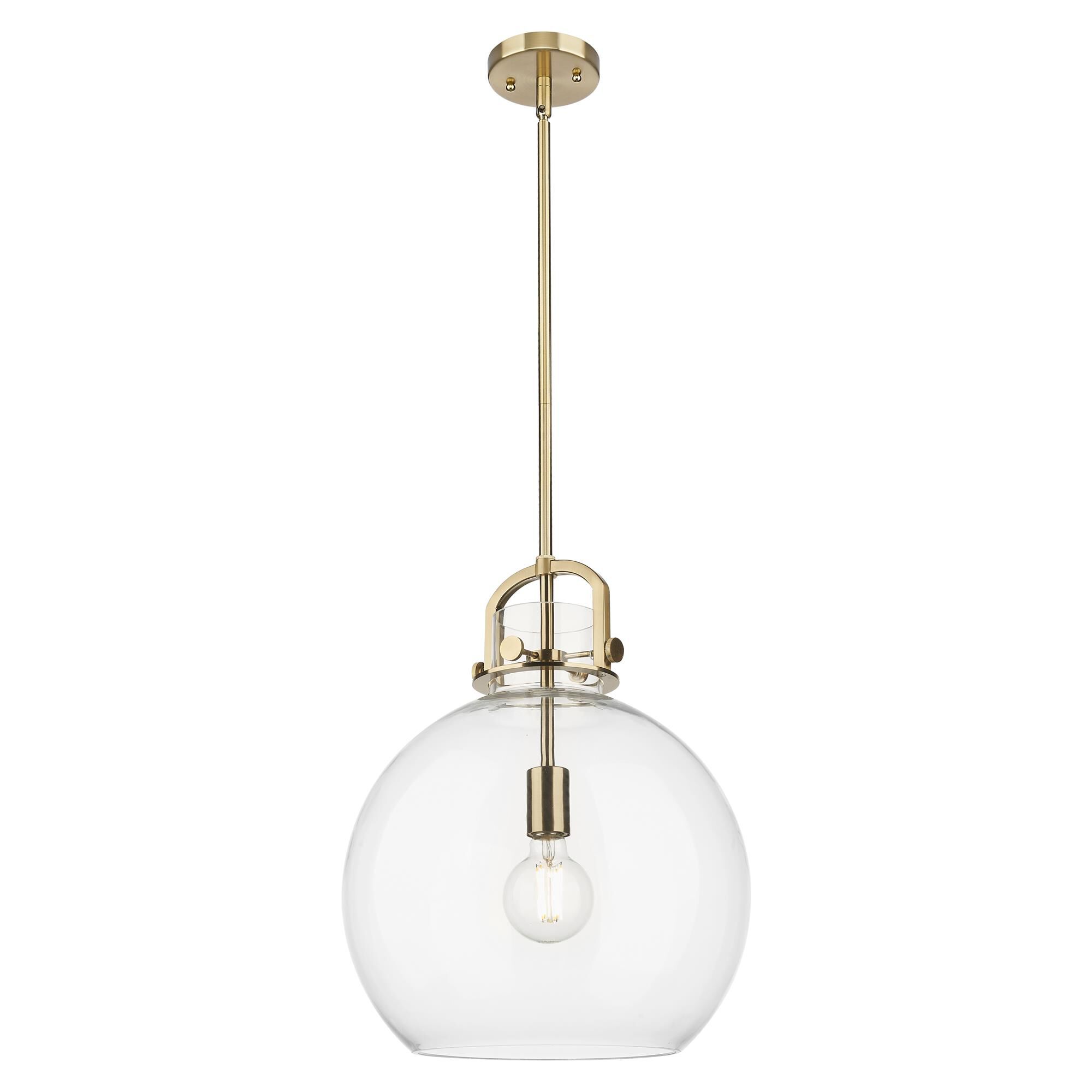 Shown in Champagne Bronze finish and Clear shade