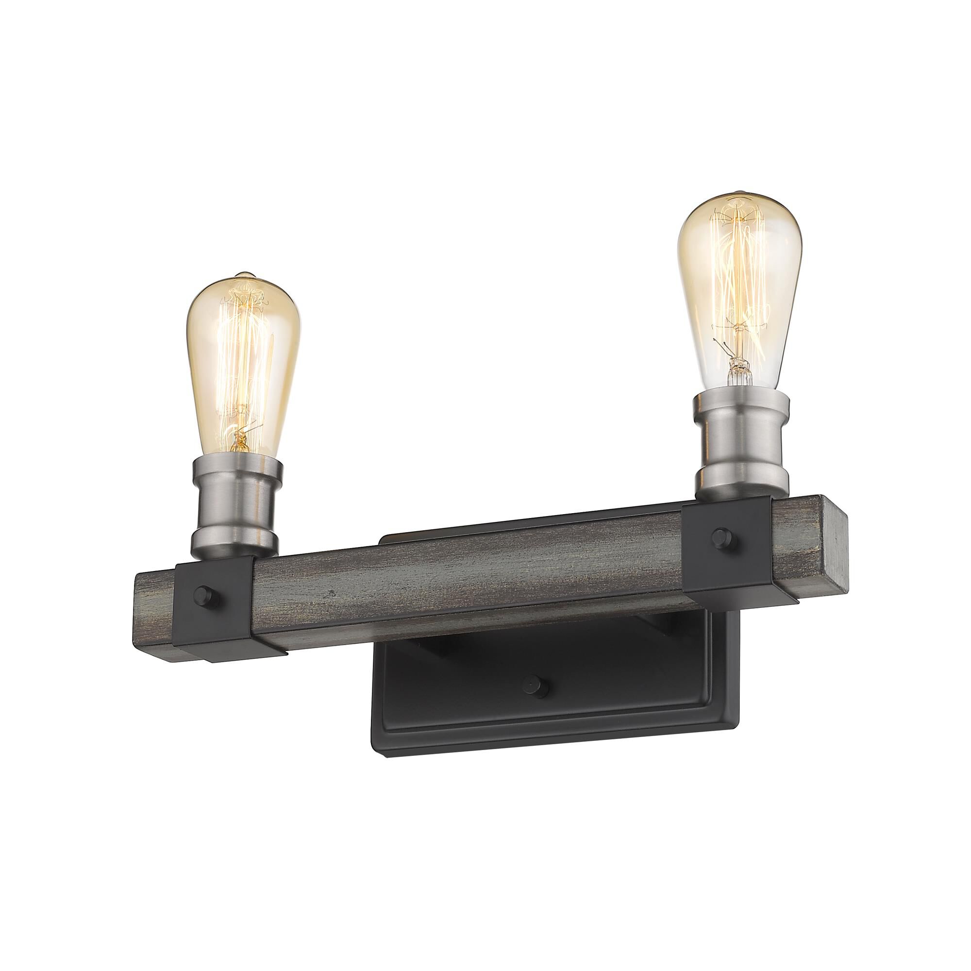 Shown in Ashen Barnboard finish and --- glass and --- shade