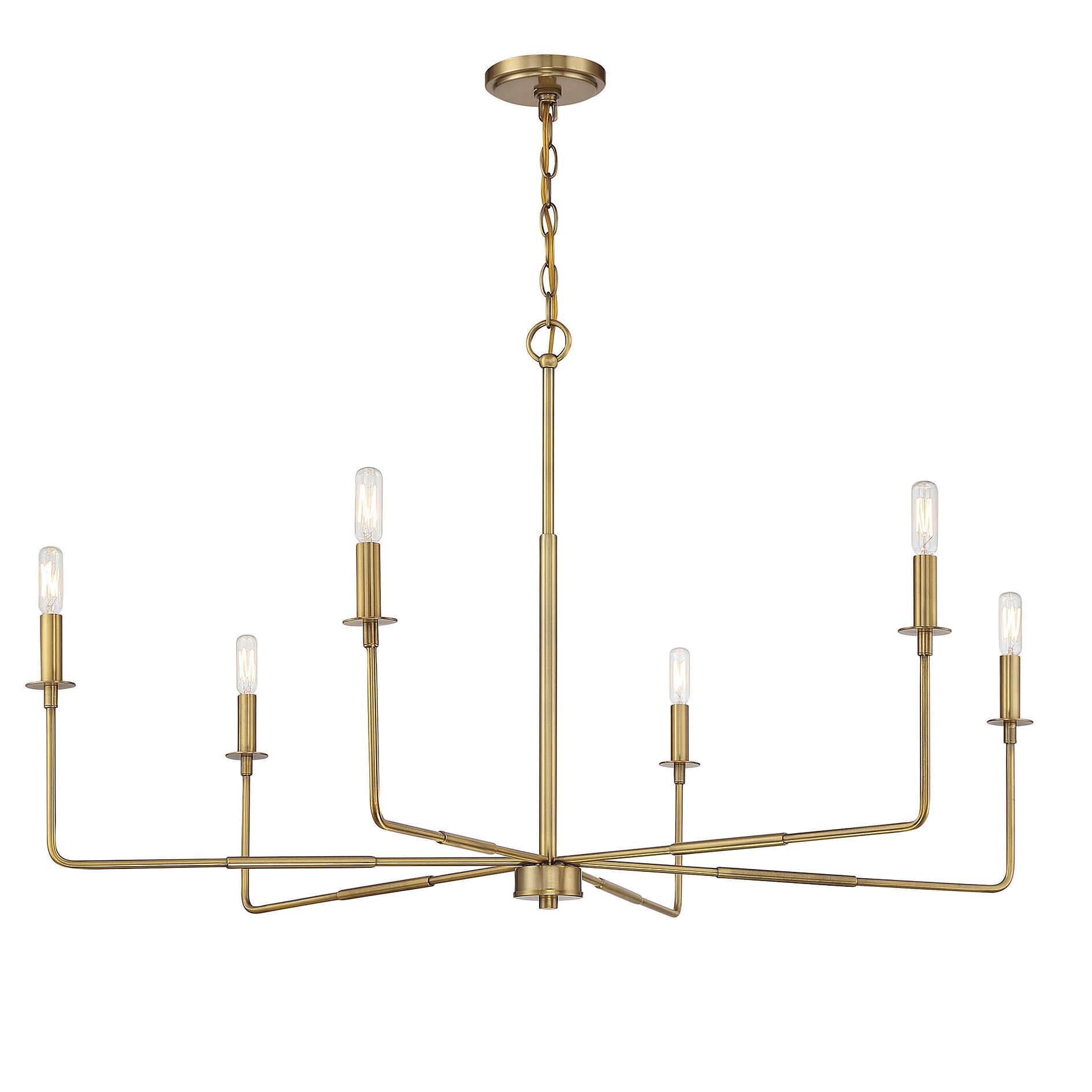 Salerno 42 Inch 6 Light Chandelier Capitol Lighting