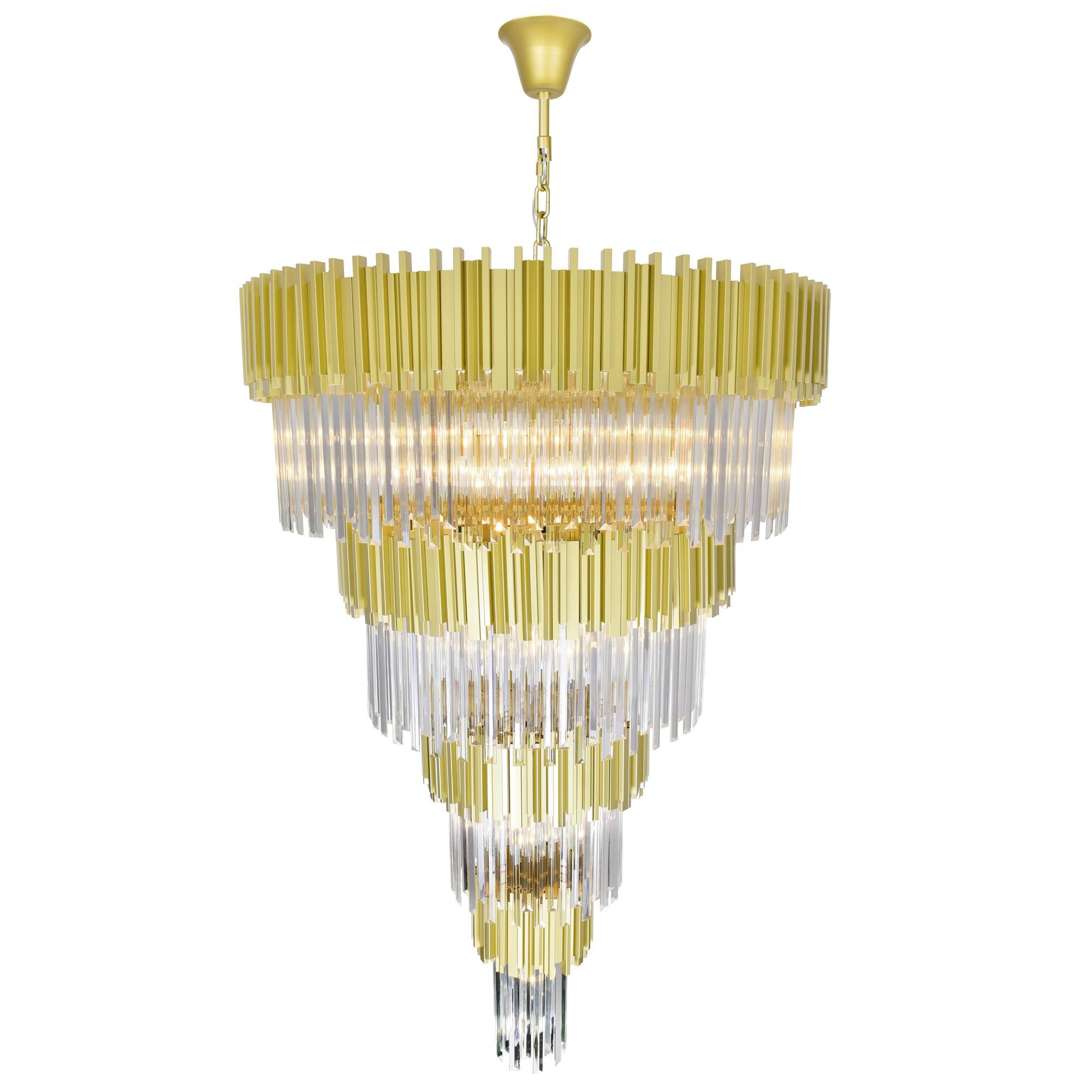 Deco 40 Inch 34 Light Chandelier by CWI Lighting