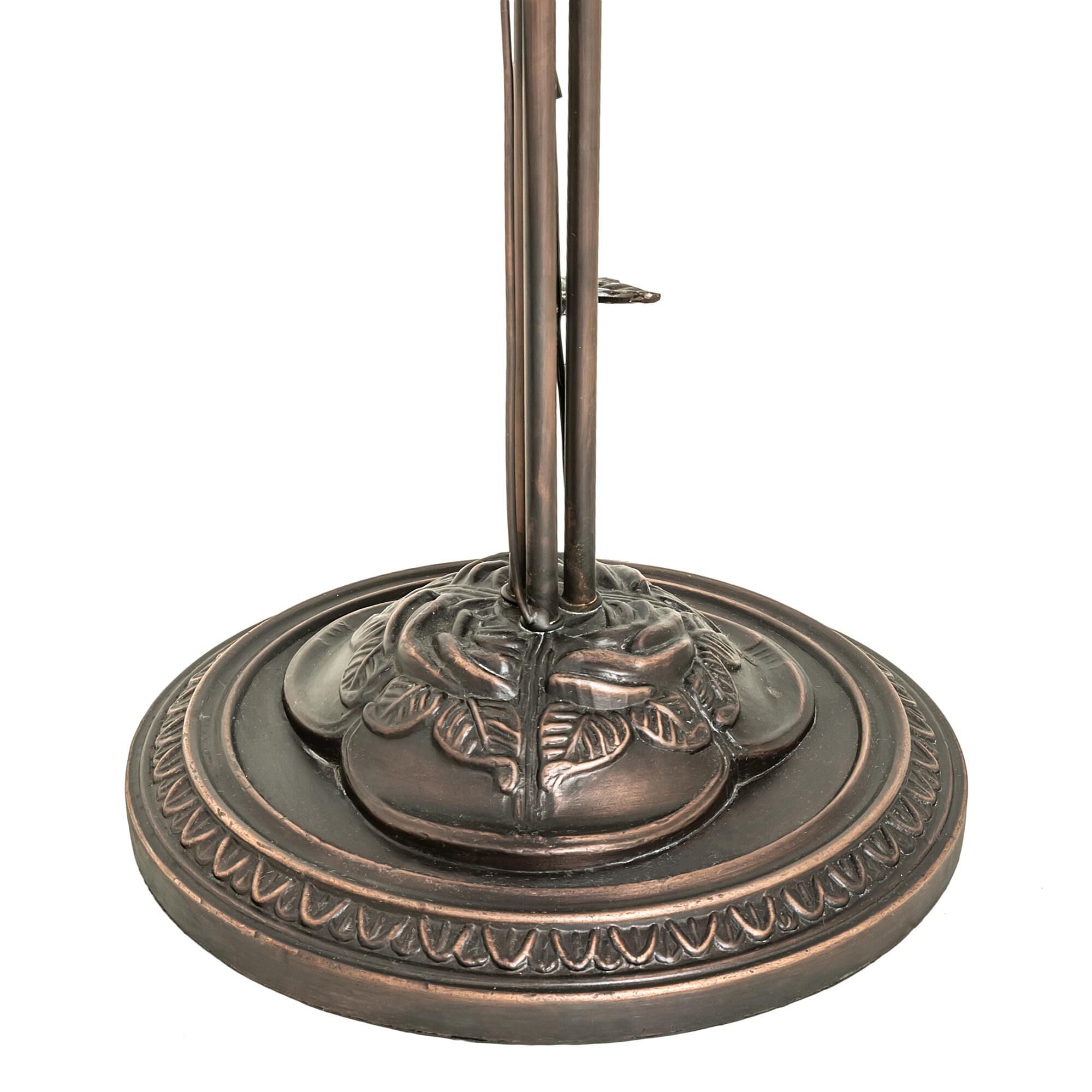 Shown in Mahogany Bronze finish and Blue;White glass