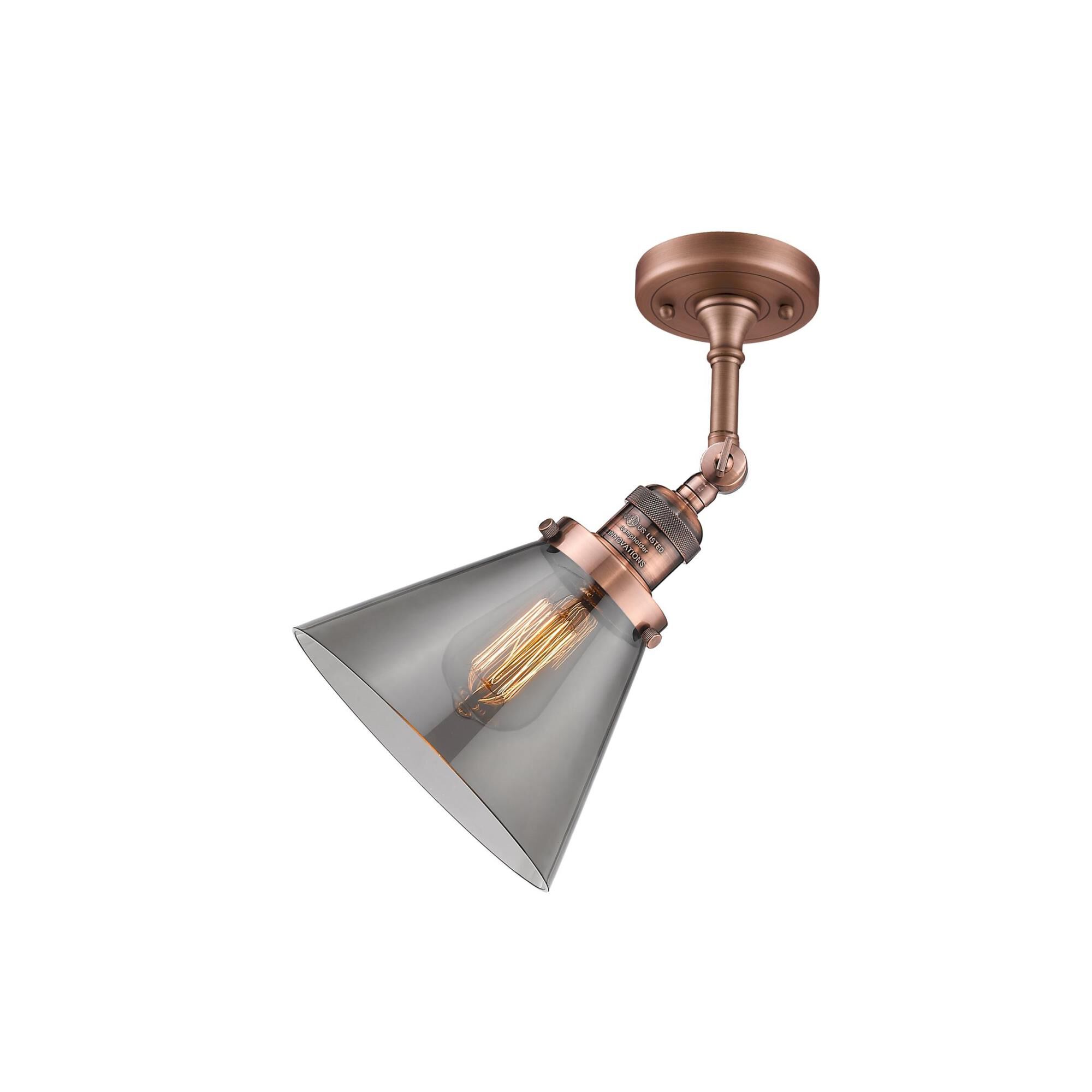 Bruno Marashlian Large Cone 7 Inch 1 Light Semi Flush Mount by Innovations Lighting
